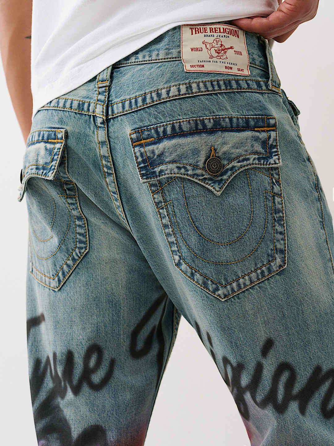 True Religion Men SN Ricky Straight Fit Light Wash Jeans