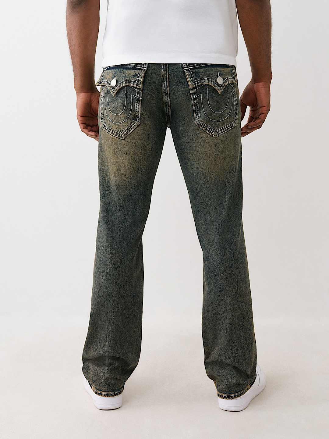 True Religion Men SN Ricky Straight Fit Mid Rise Jeans