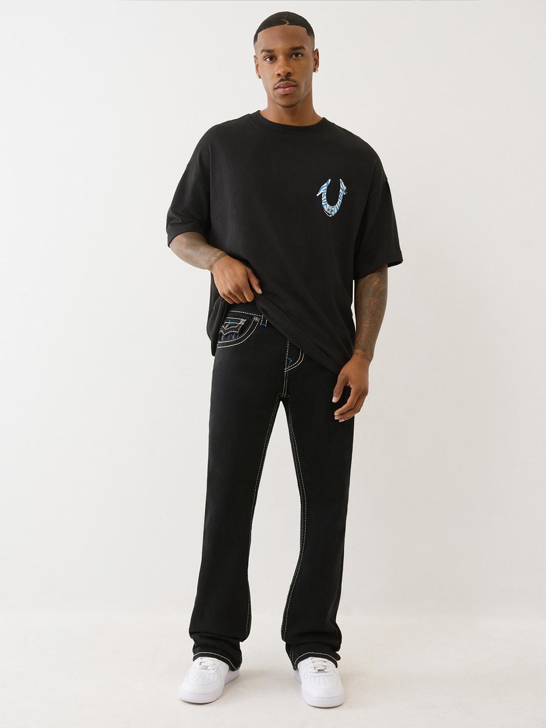 True Religion Men BIG T Billy Bootcut Fit Mid Rise Jeans