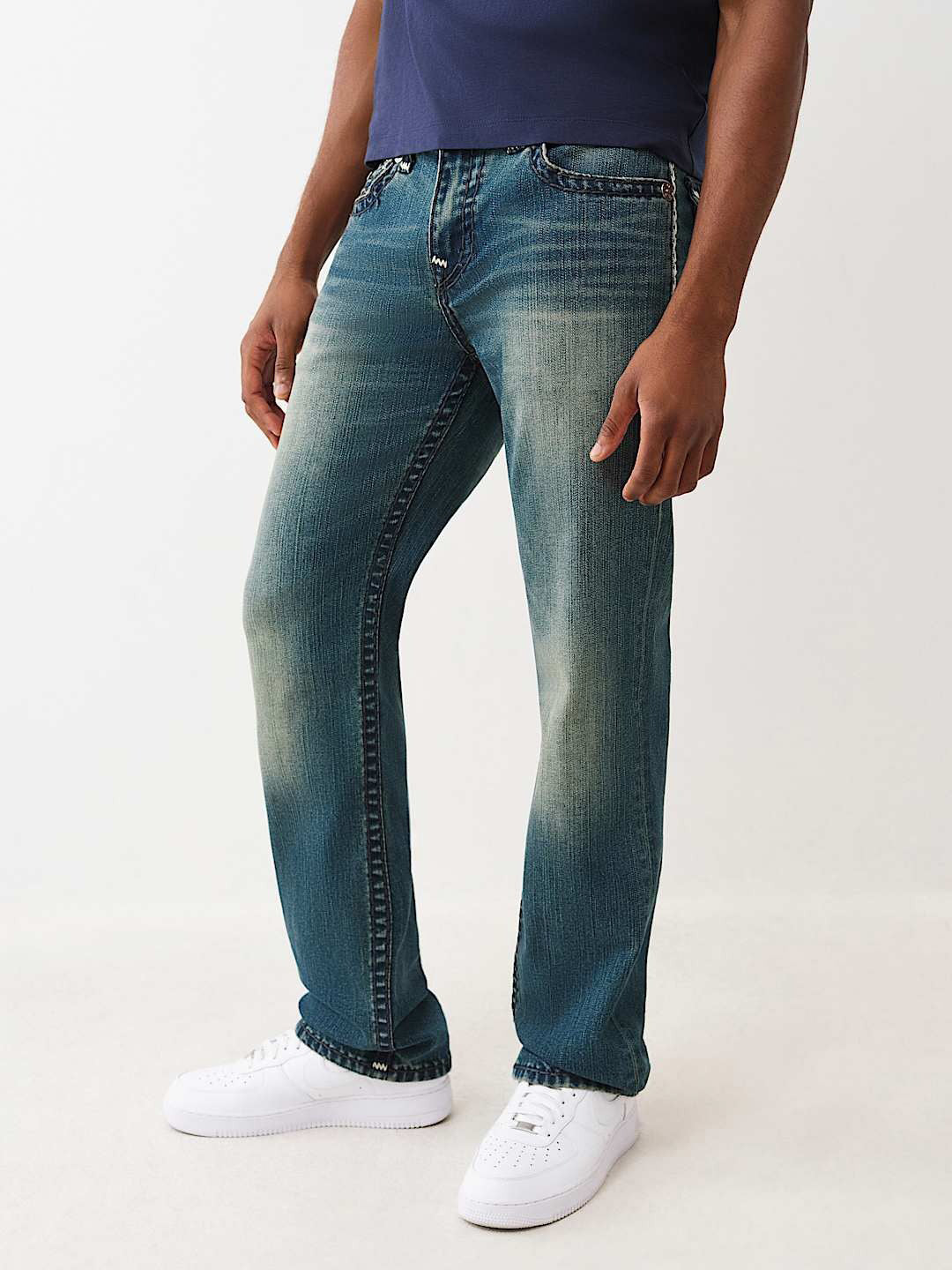 TRUE RELIGION Men Ricky Super QT Blue Jeans