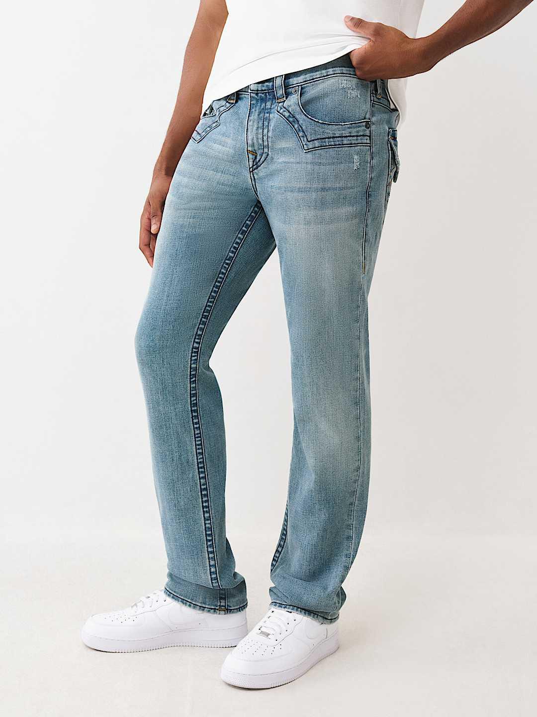 True Religion Men SN Ricky Straight Fit Medium Wash Jeans