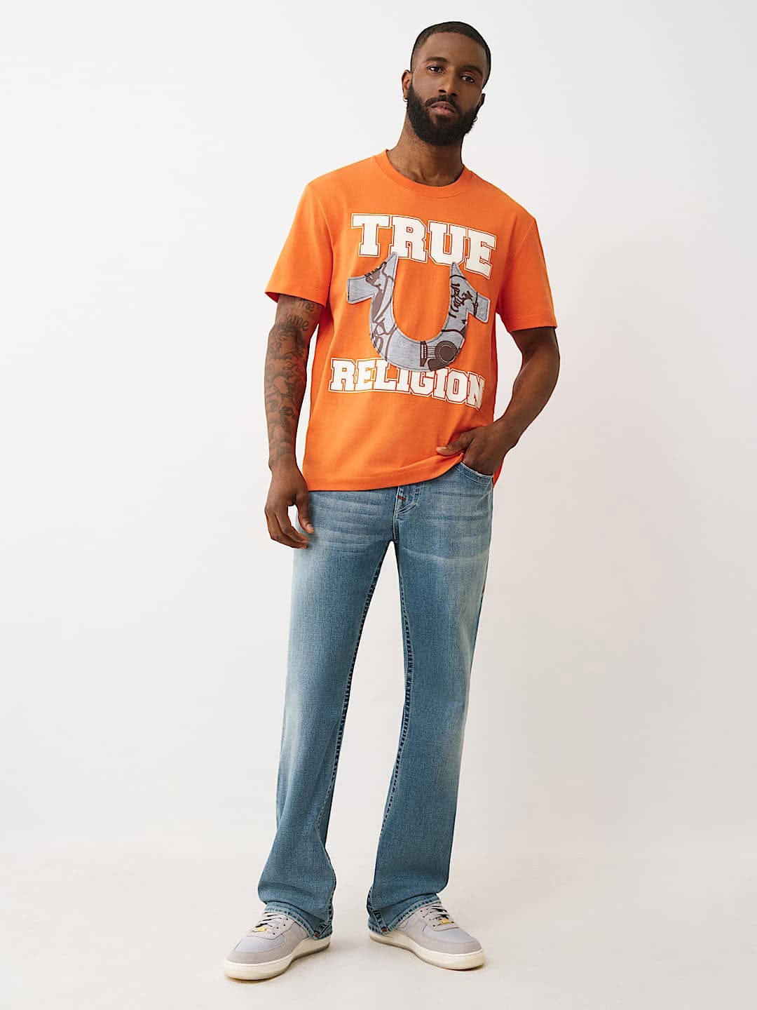 TRUE RELIGION Men BILLY SN Light Blue Jeans
