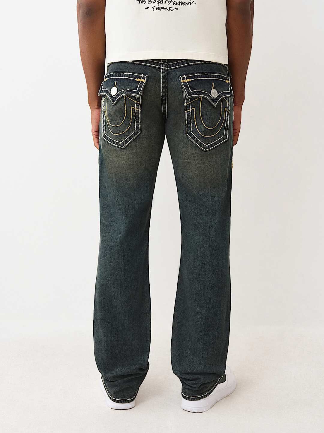 TRUE RELIGION Men RICKY Super T Dark Indigo Jeans