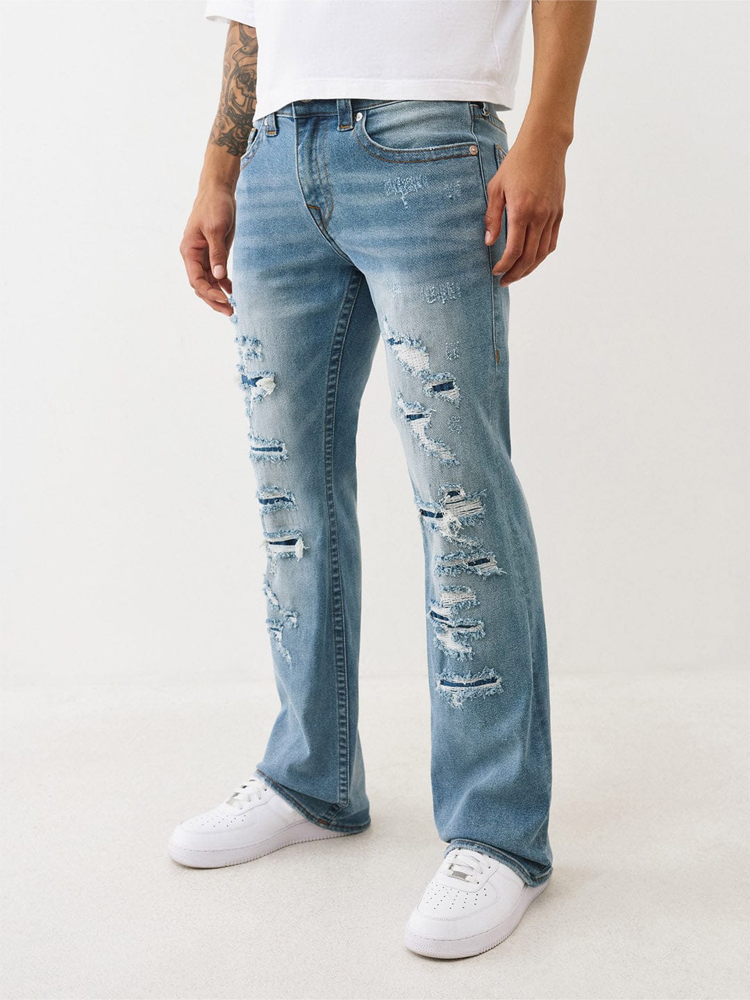 TRUE RELIGION Men Blue SN Flare Fit Jeans