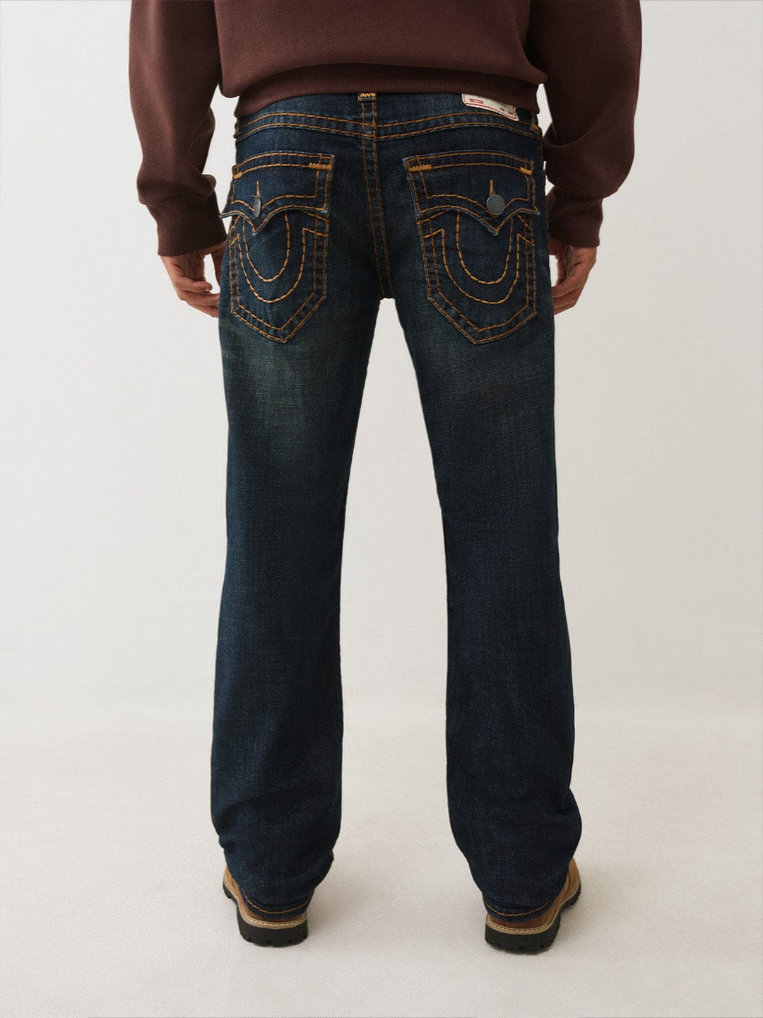TRUE RELIGION Men Dark Indigo Super T Straight Fit Jeans