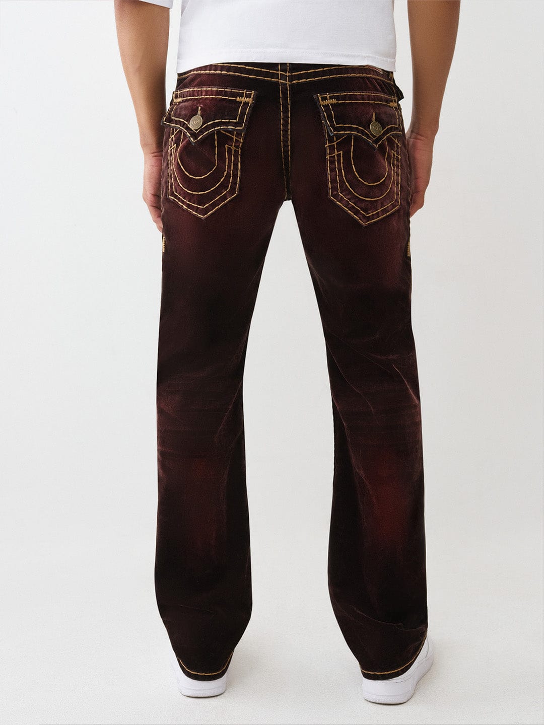 TRUE RELIGION Men Brown Super T Straight Fit Jeans