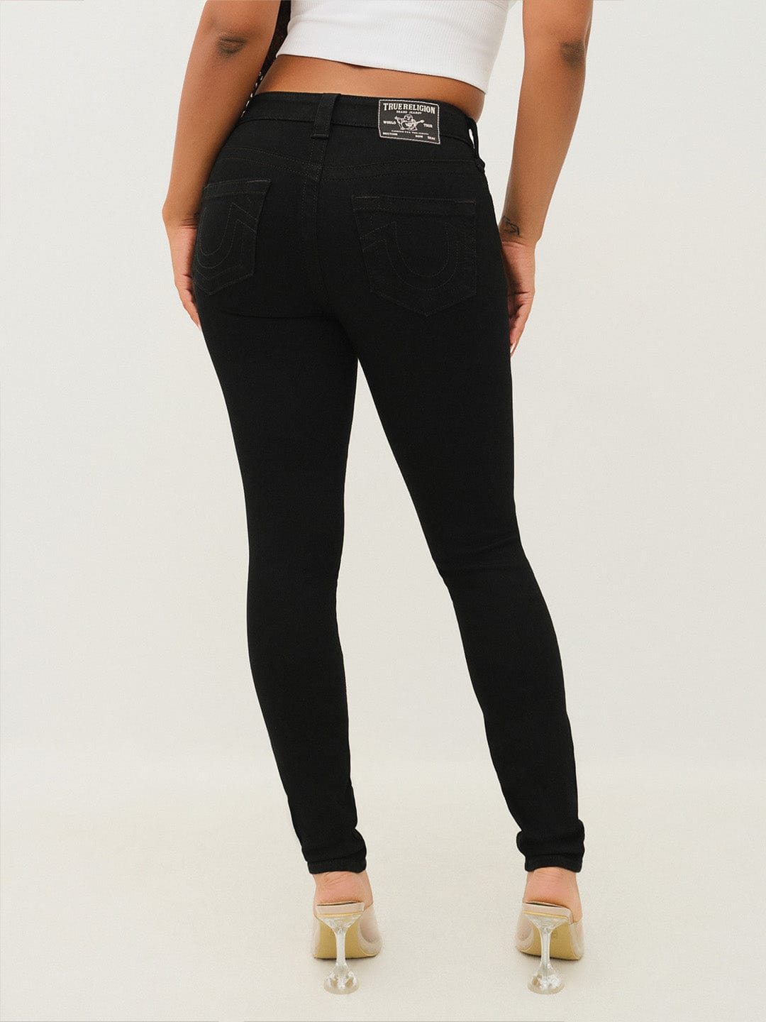 TRUE RELIGION Women Black SN Skinny Fit Jeans