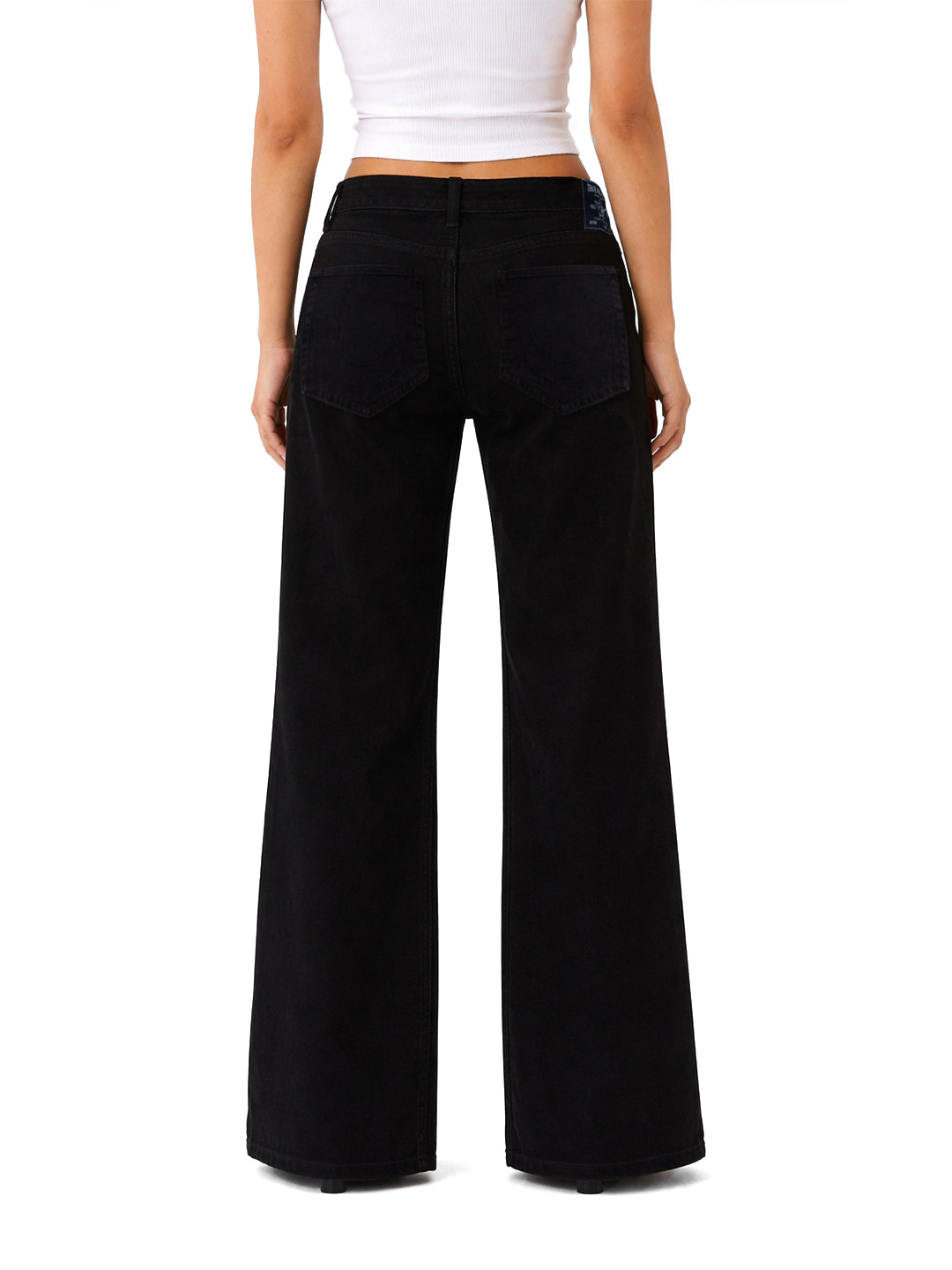 True Religion Women Cotton Black BOBBI SN Jeans
