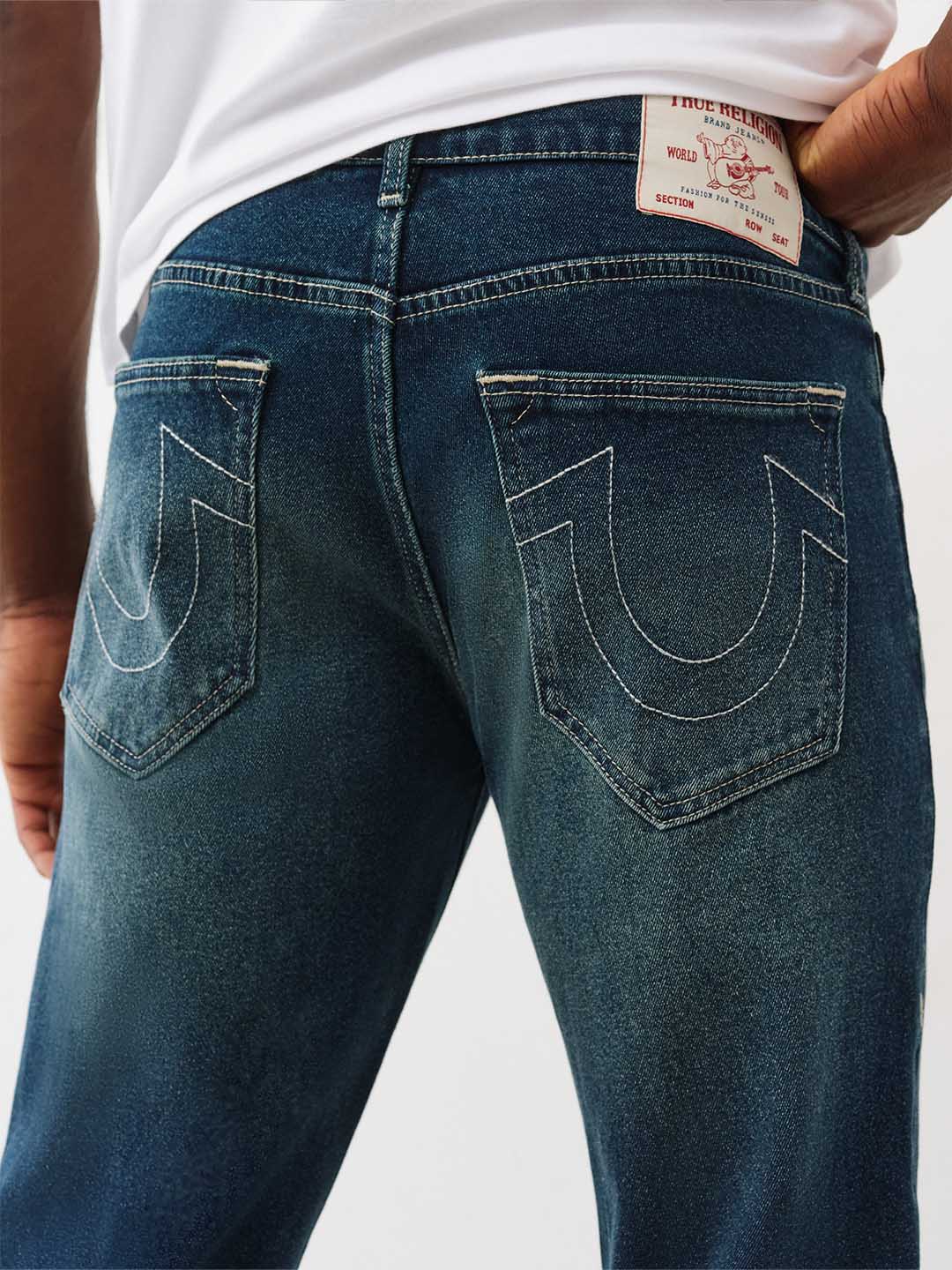 TRUE RELIGION Men Blue SN Ricky Straight Fit Jeans