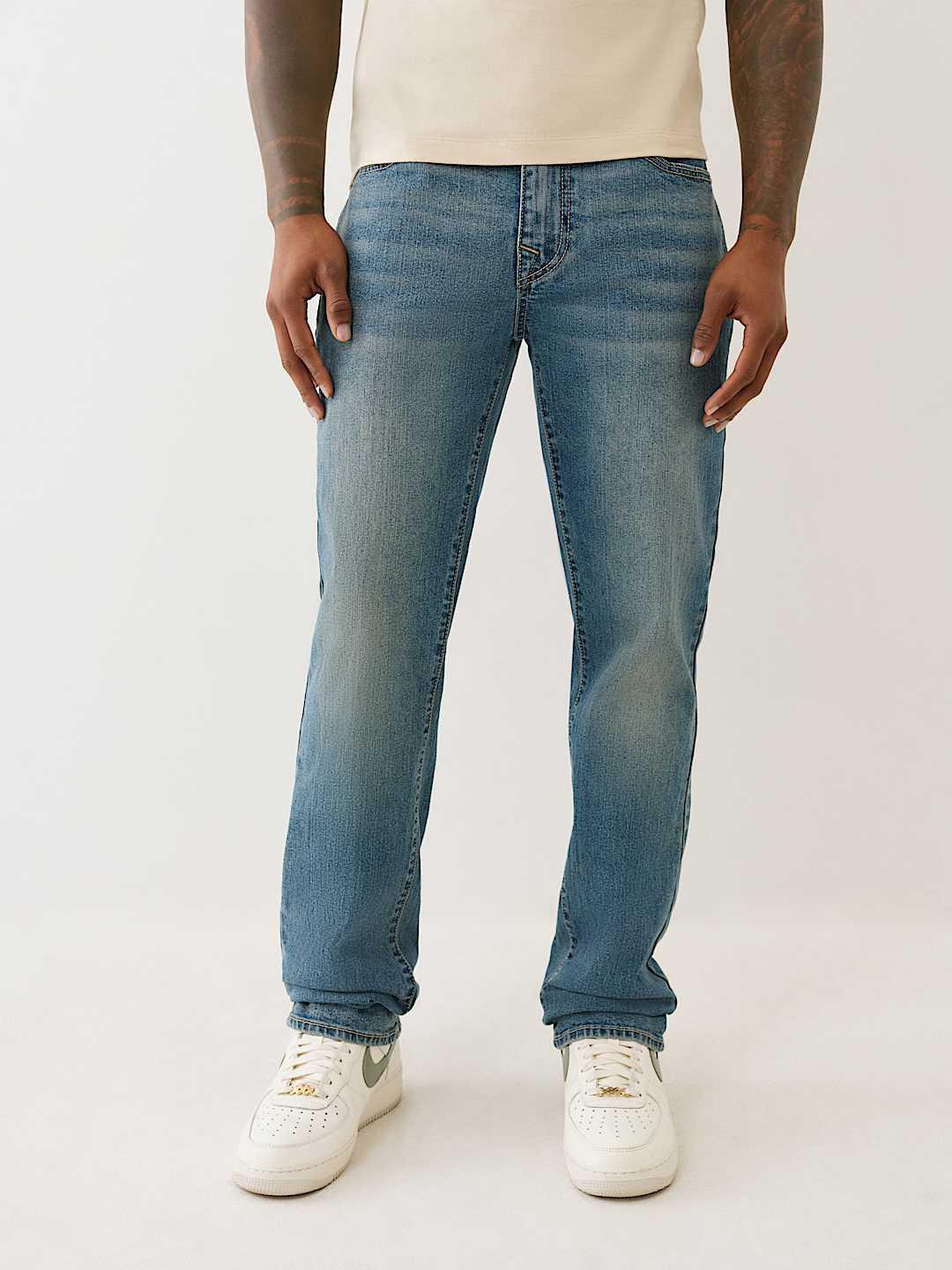 True Religion Men SN Ricky Straight Fit Light Wash Jeans