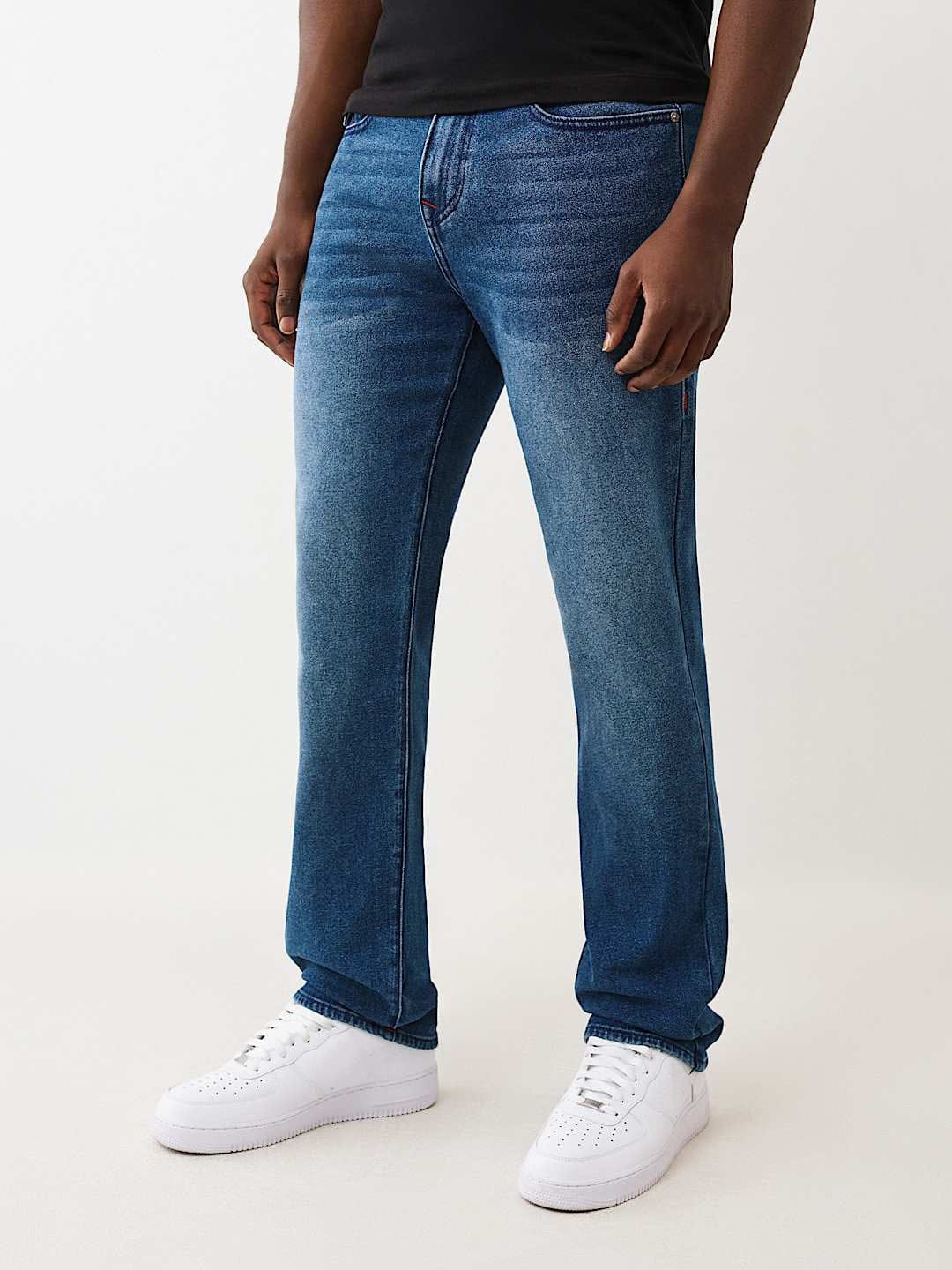 TRUE RELIGION Men Blue SN Ricky Straight Fit Jeans