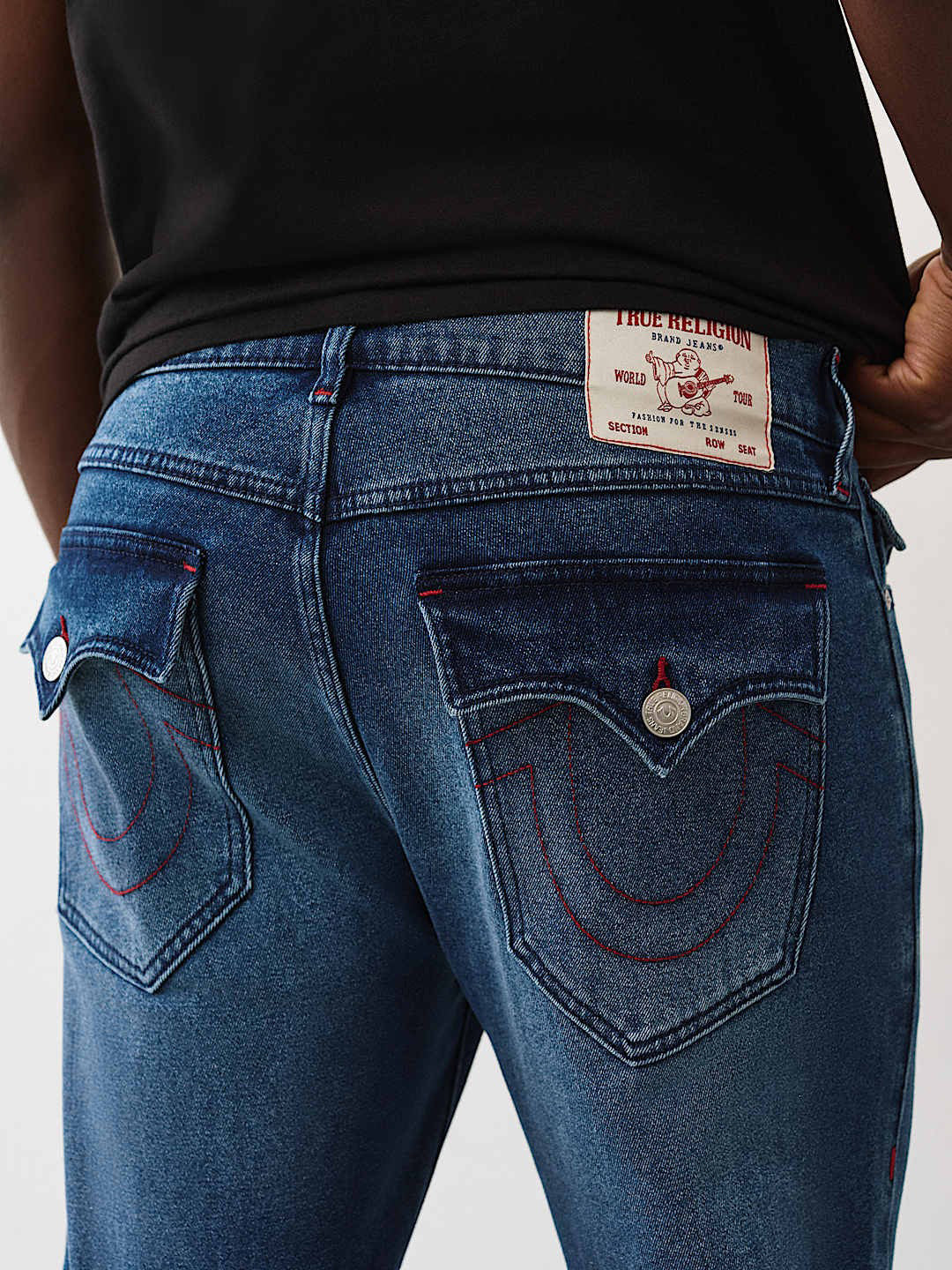 TRUE RELIGION Men Blue SN Ricky Straight Fit Jeans