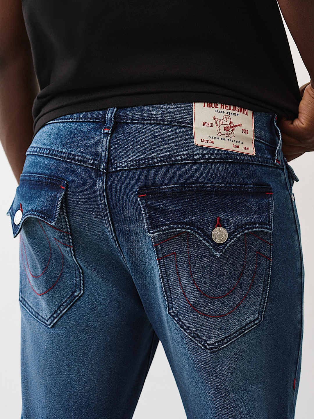 TRUE RELIGION Men Blue SN Ricky Straight Fit Jeans