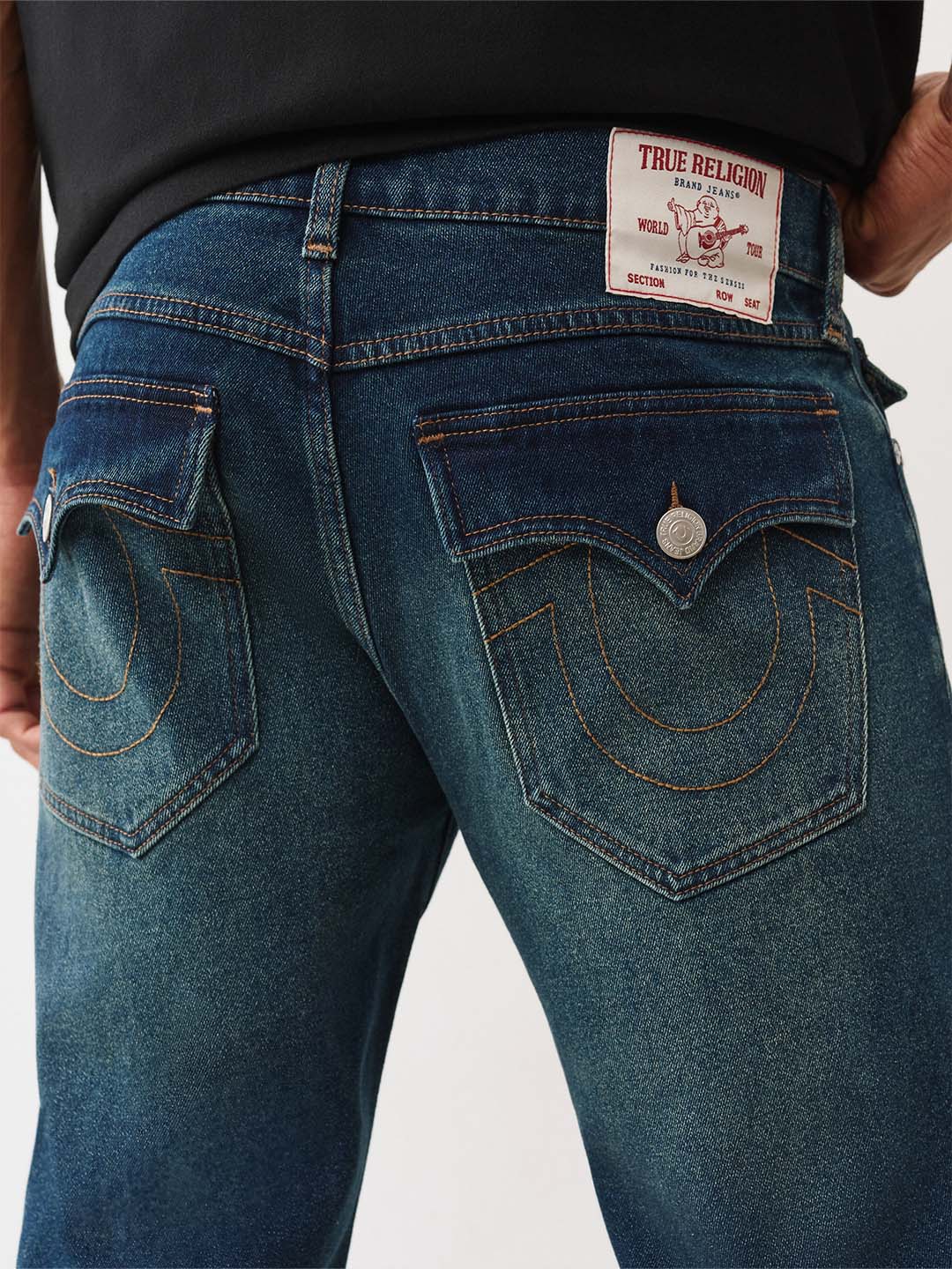 True Religion Men ROCCO SN Lightly Wash Blue Jeans