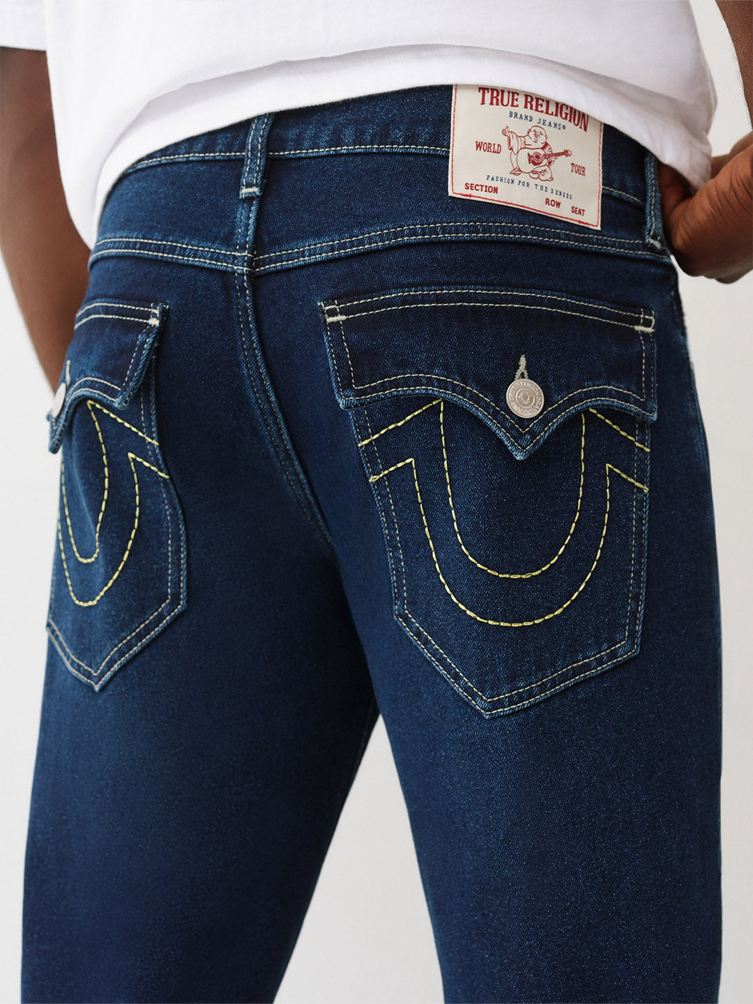 TRUE RELIGION Men Navy Blue SN Slim Fit Jeans