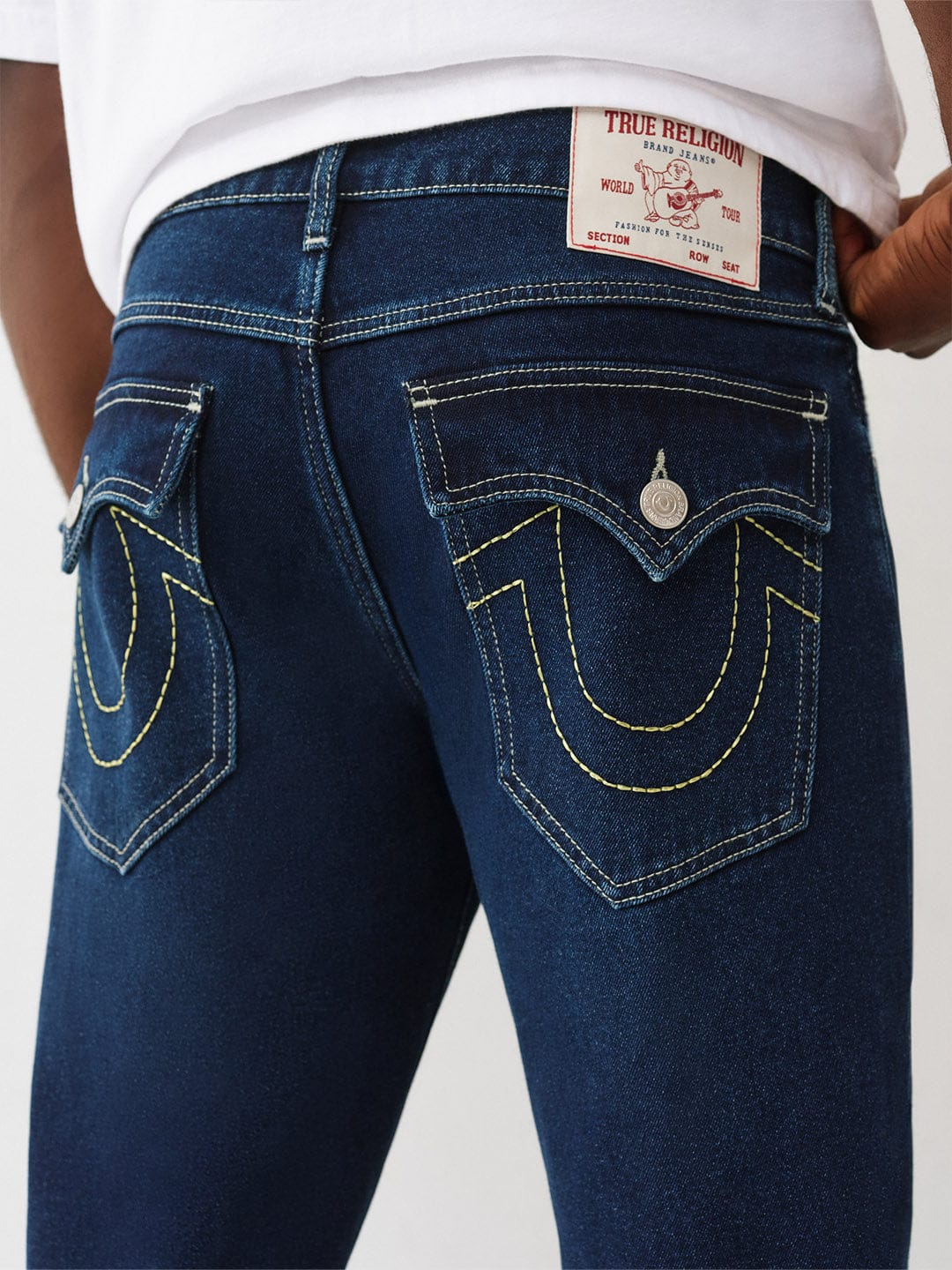 TRUE RELIGION Men Navy Blue SN Slim Fit Jeans