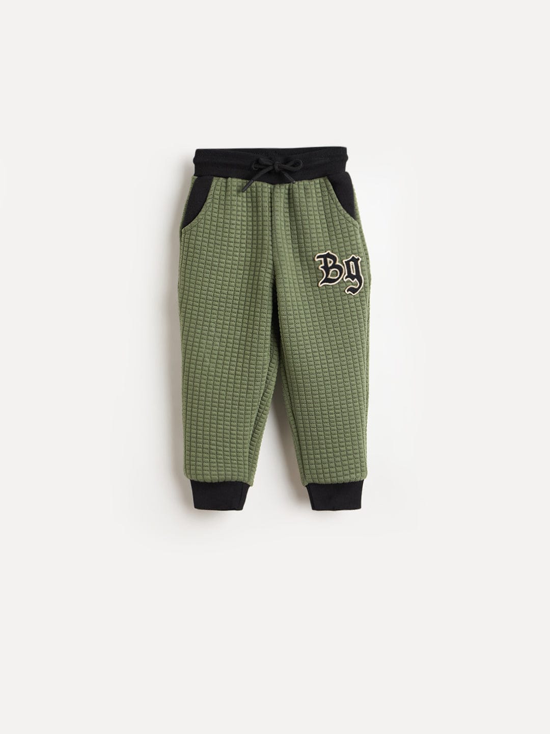 Blue Giraffe Boys Jogger Green Logo Sweatpant