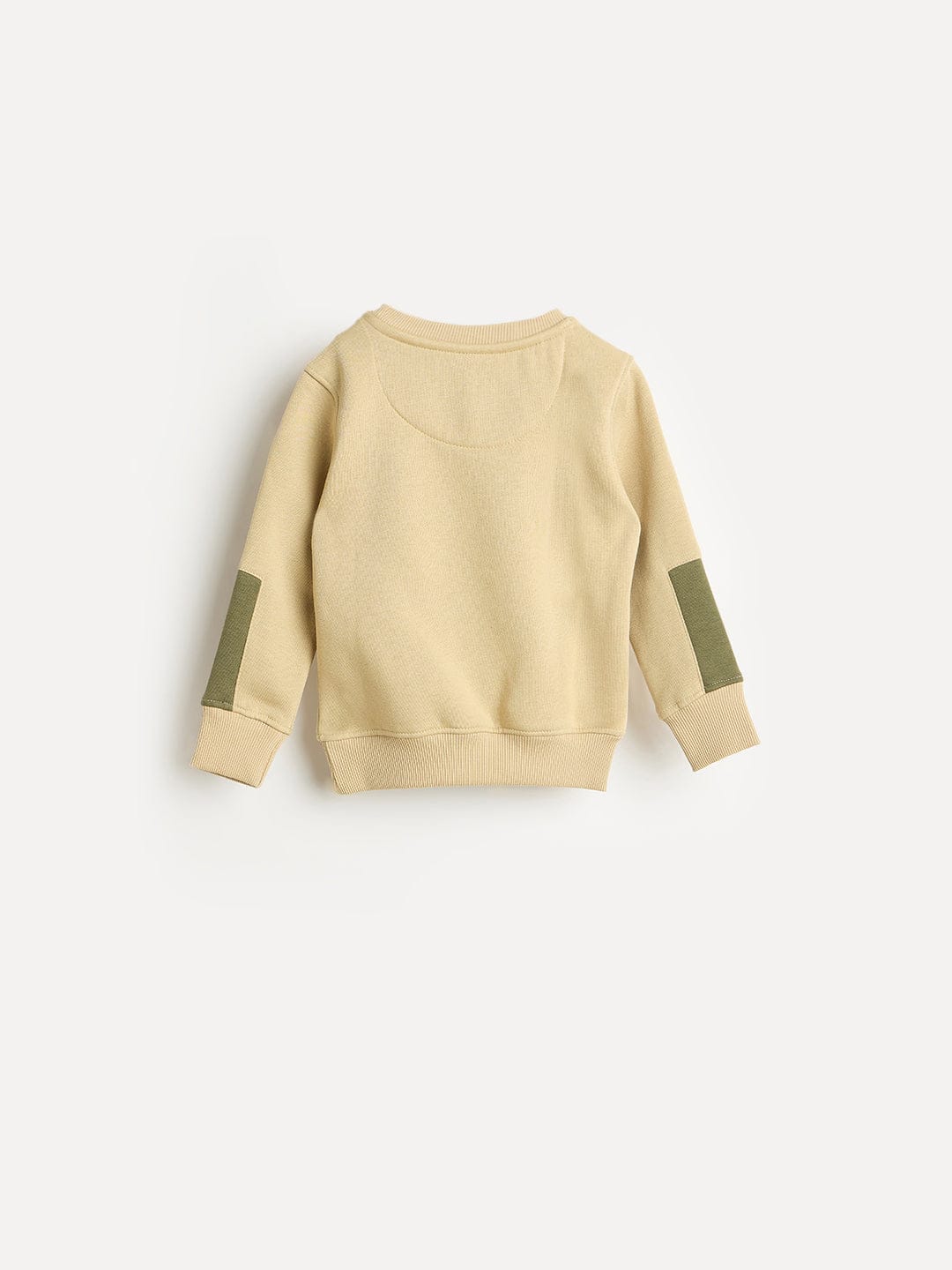 Blue Giraffe Boys Regular Fit Cream Printed Sweatshirt