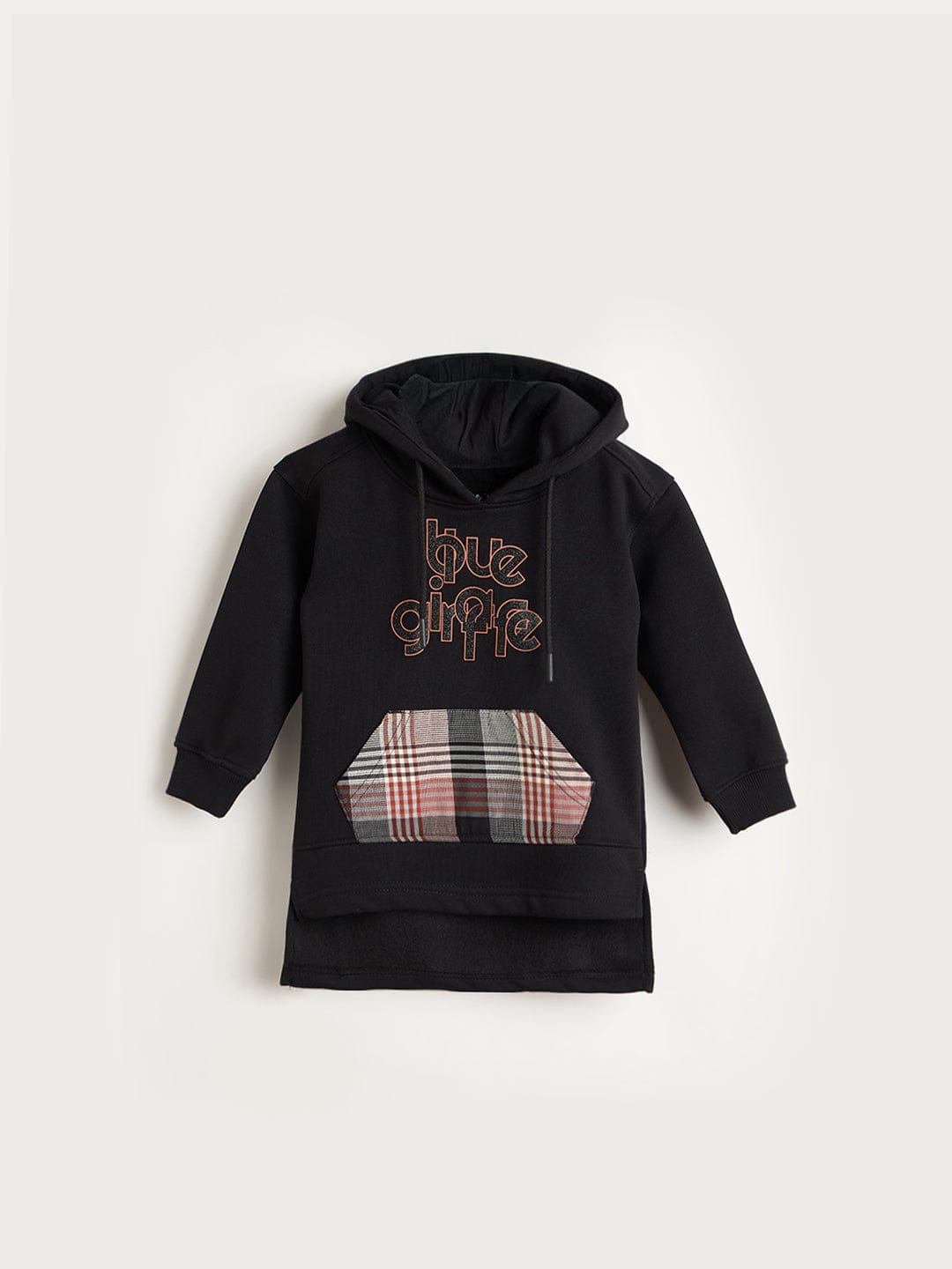 Blue Giraffe Girls Regular Fit Black Logo Sweatshirt