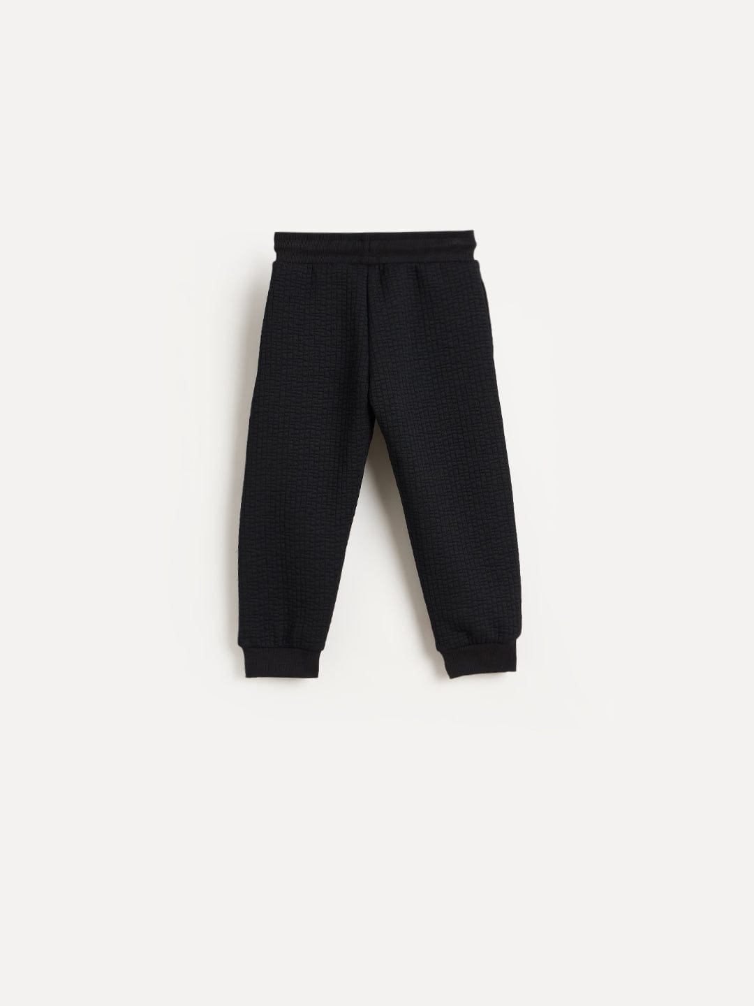 Elle Girls Black Textured Sweat Pant