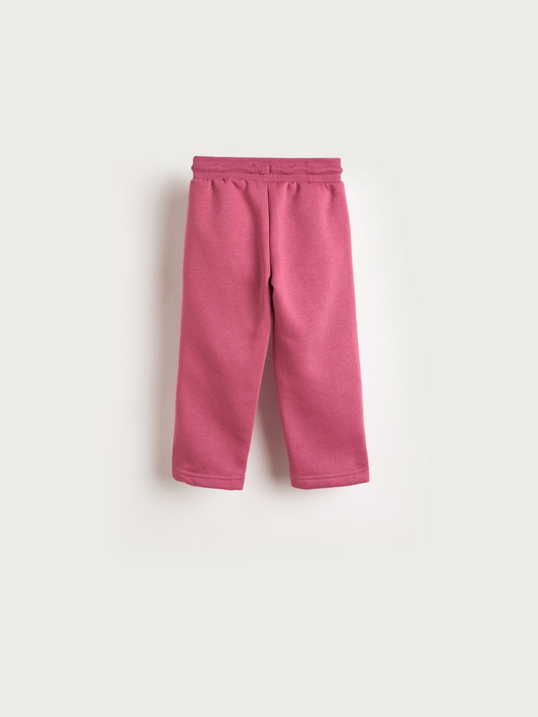 Elle Girls Slim Straight Fit Pink Solid Sweatpant