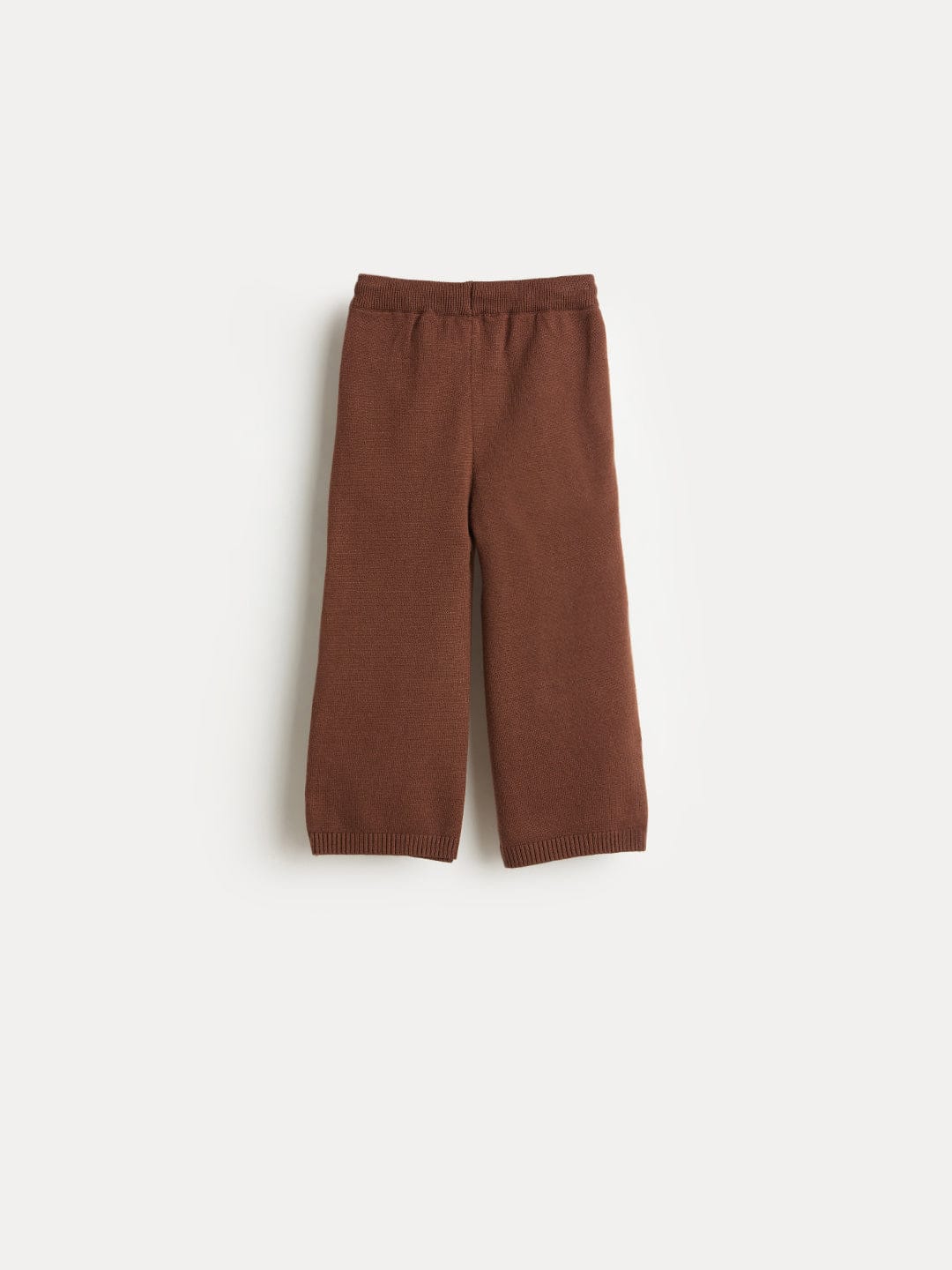 Elle Girls Fit & Flare Brown Embroidered Sweatpant