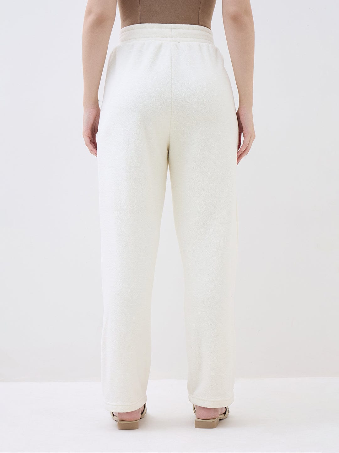 ELLE Women Off White Regular Fit Sweatpant