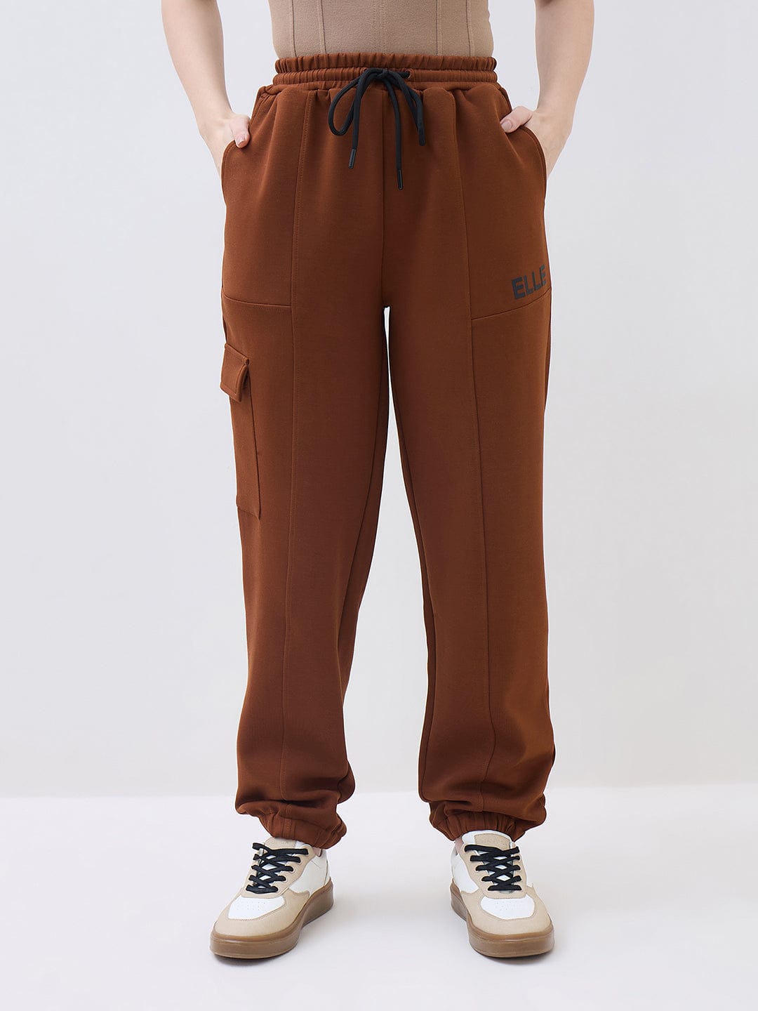 ELLE Women Brown Regular Fit Sweatpant