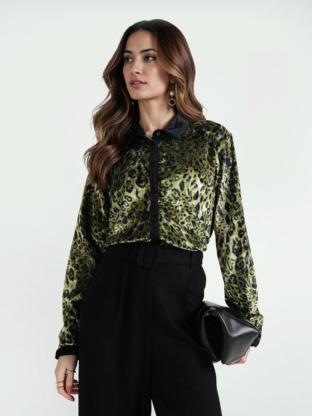 Elle Women Multi Printed Collar Shirt