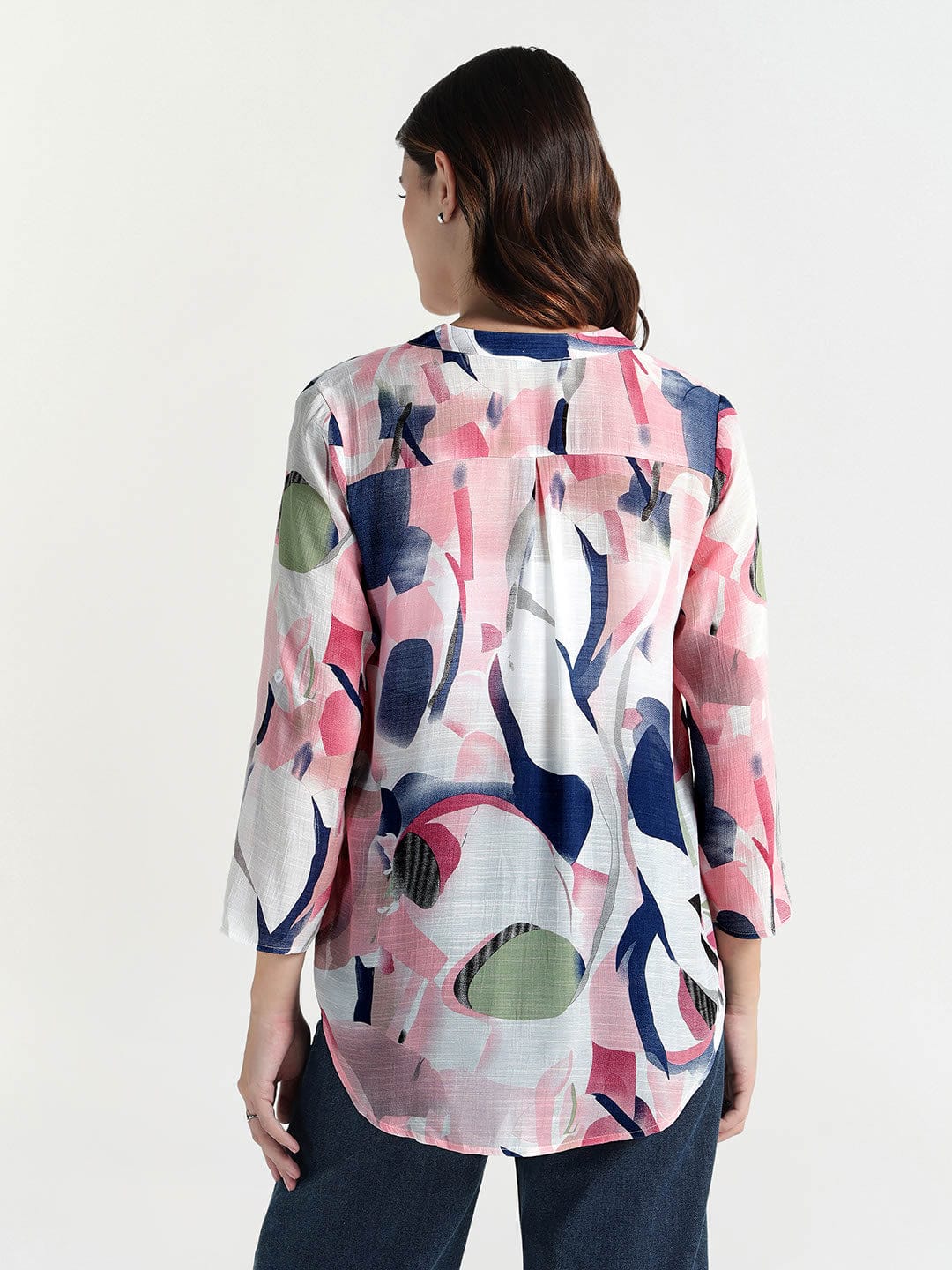 Elle Women Multi V Neck Top