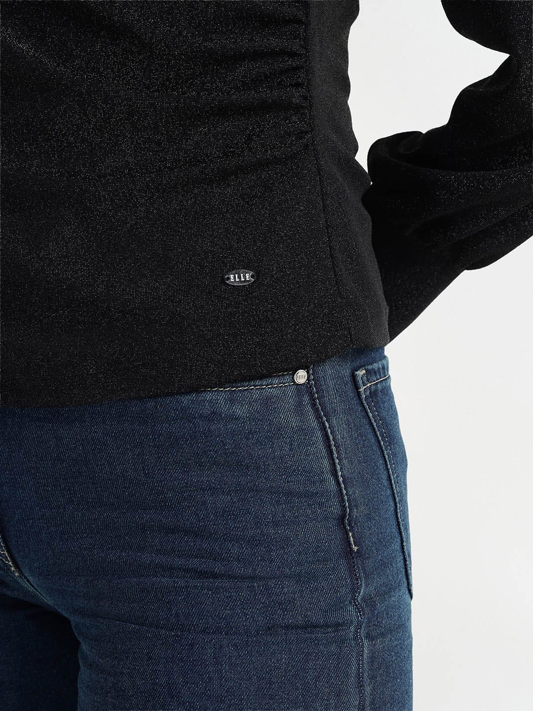 Elle Women Black Solid Top