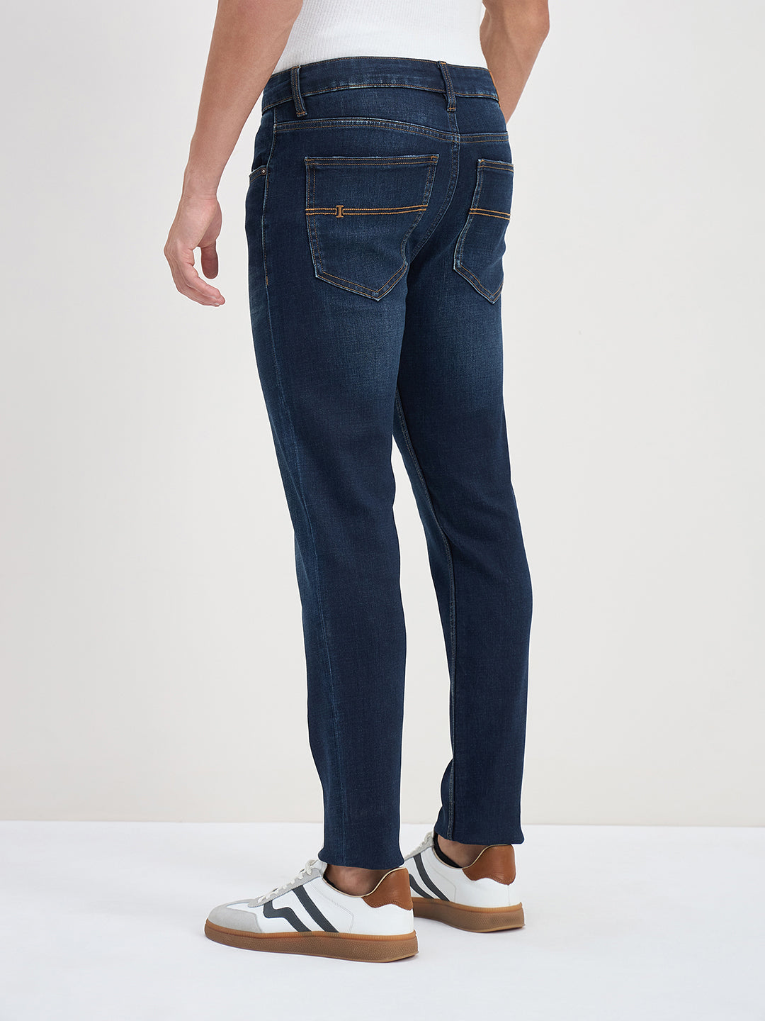ICONIC Men Navy Blue Skinny Fit Jeans