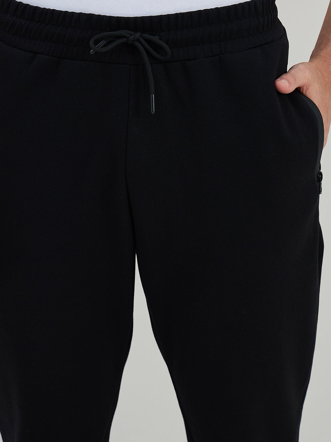 Iconic Men Black Solid Sweat Pant