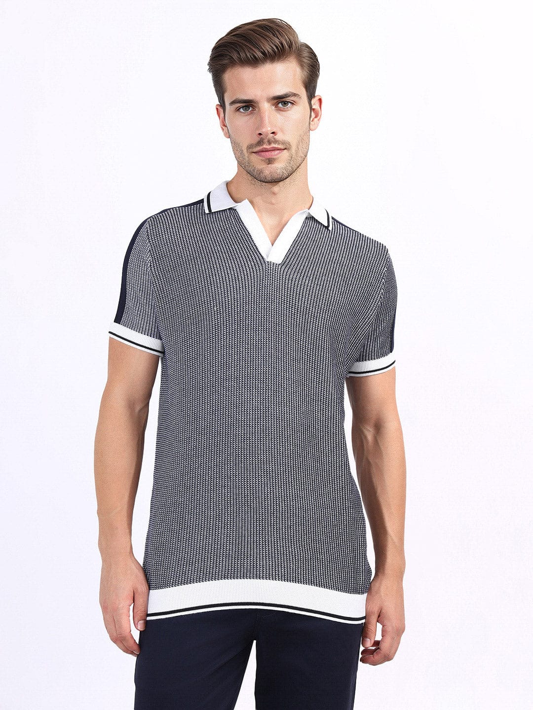 Iconic Men Blue Polo Tshirt