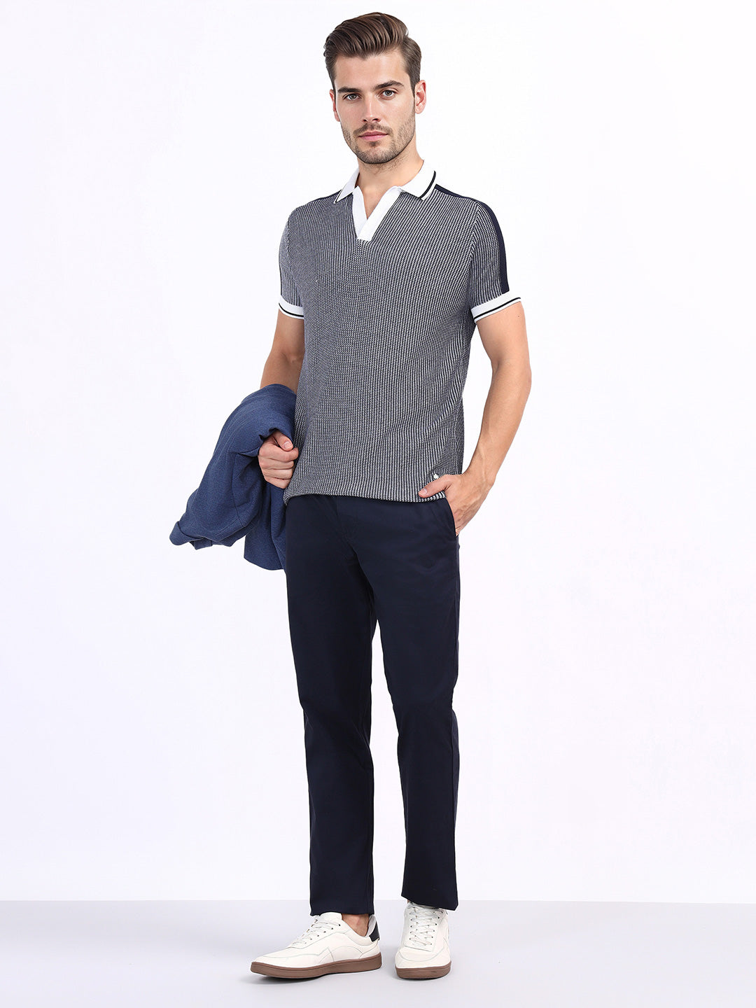 Iconic Men Blue Polo Tshirt