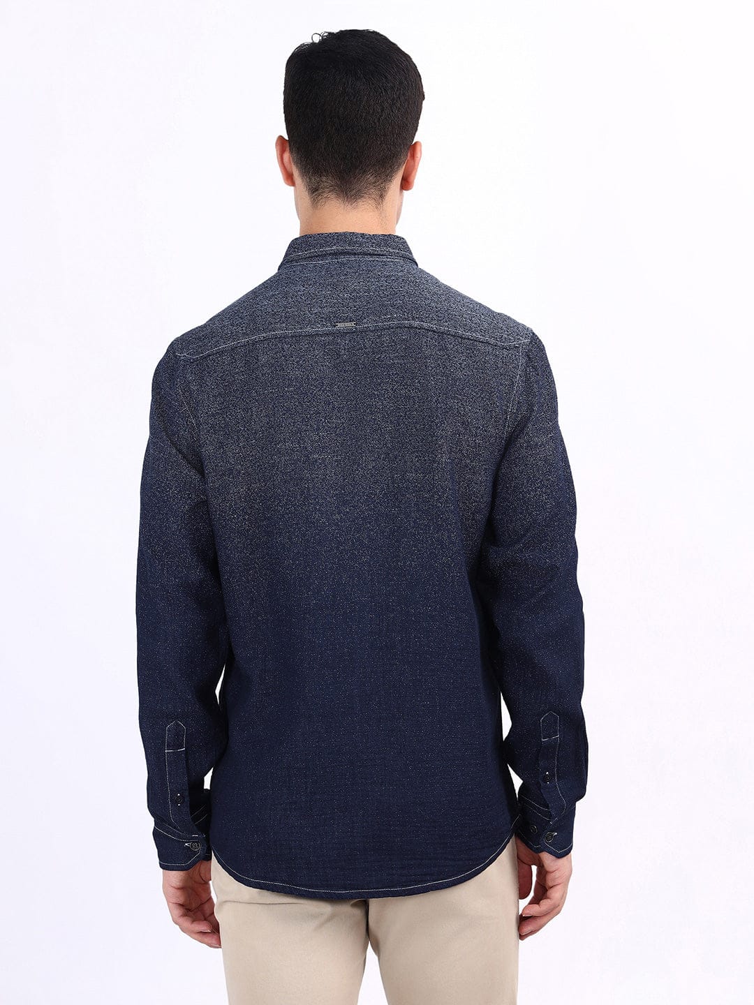 Iconic Men Blue Printed Collar Shirt