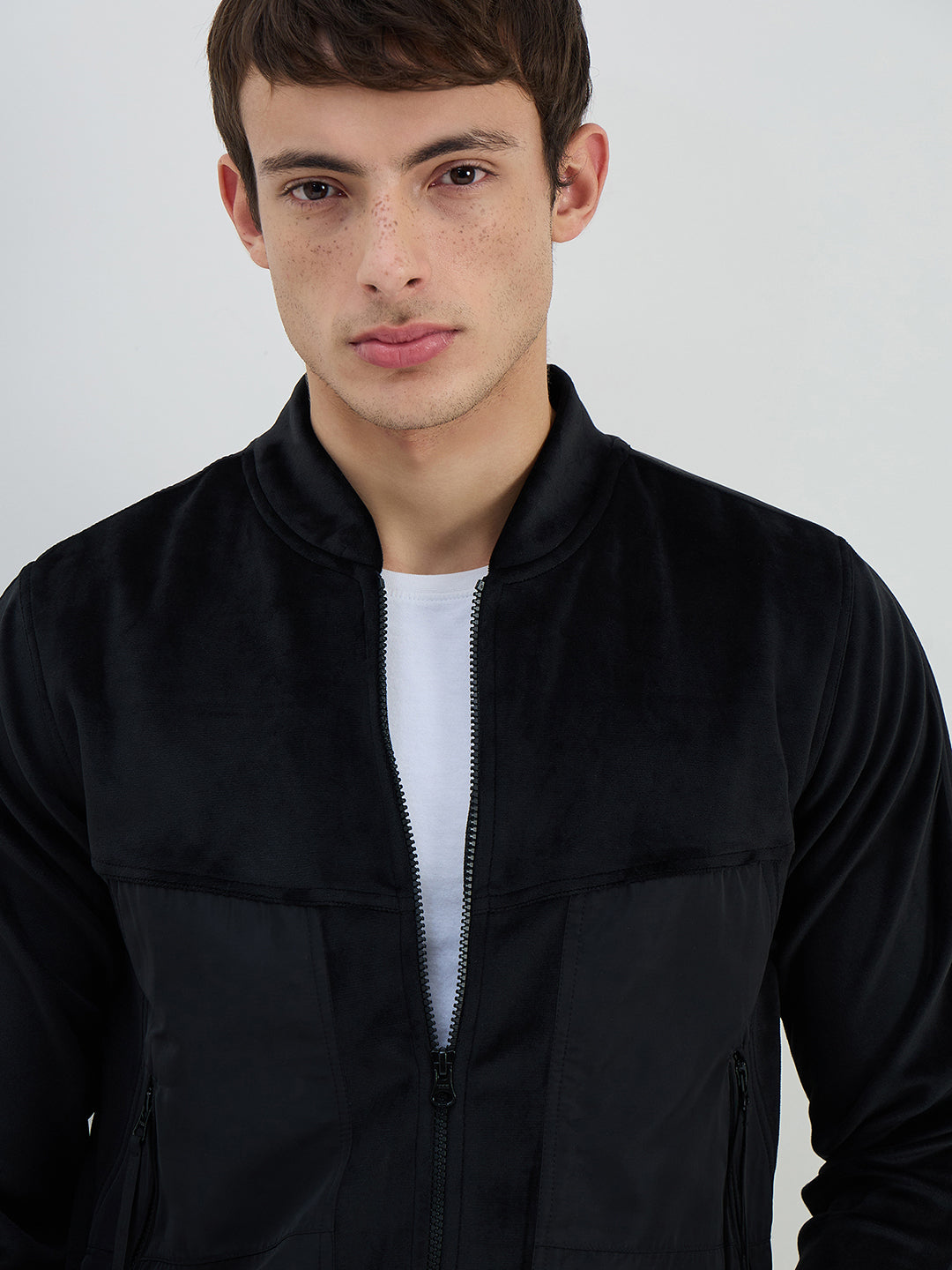 Iconic Men Black Solid Crew Neck Sweatshirt