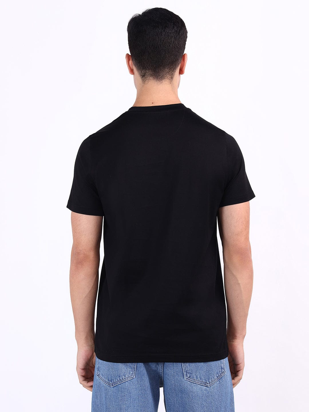 ICONIC Mens Black Logo Round Neck T-Shirt