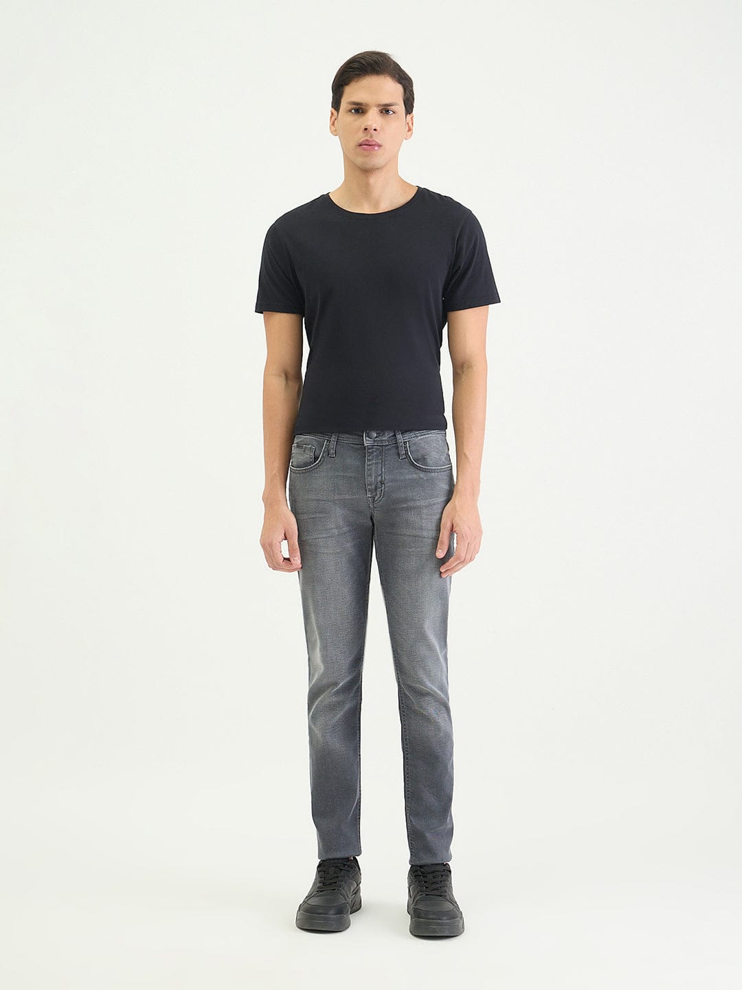 Antony Morato Men Tapered Fit Grey Solid Jeans