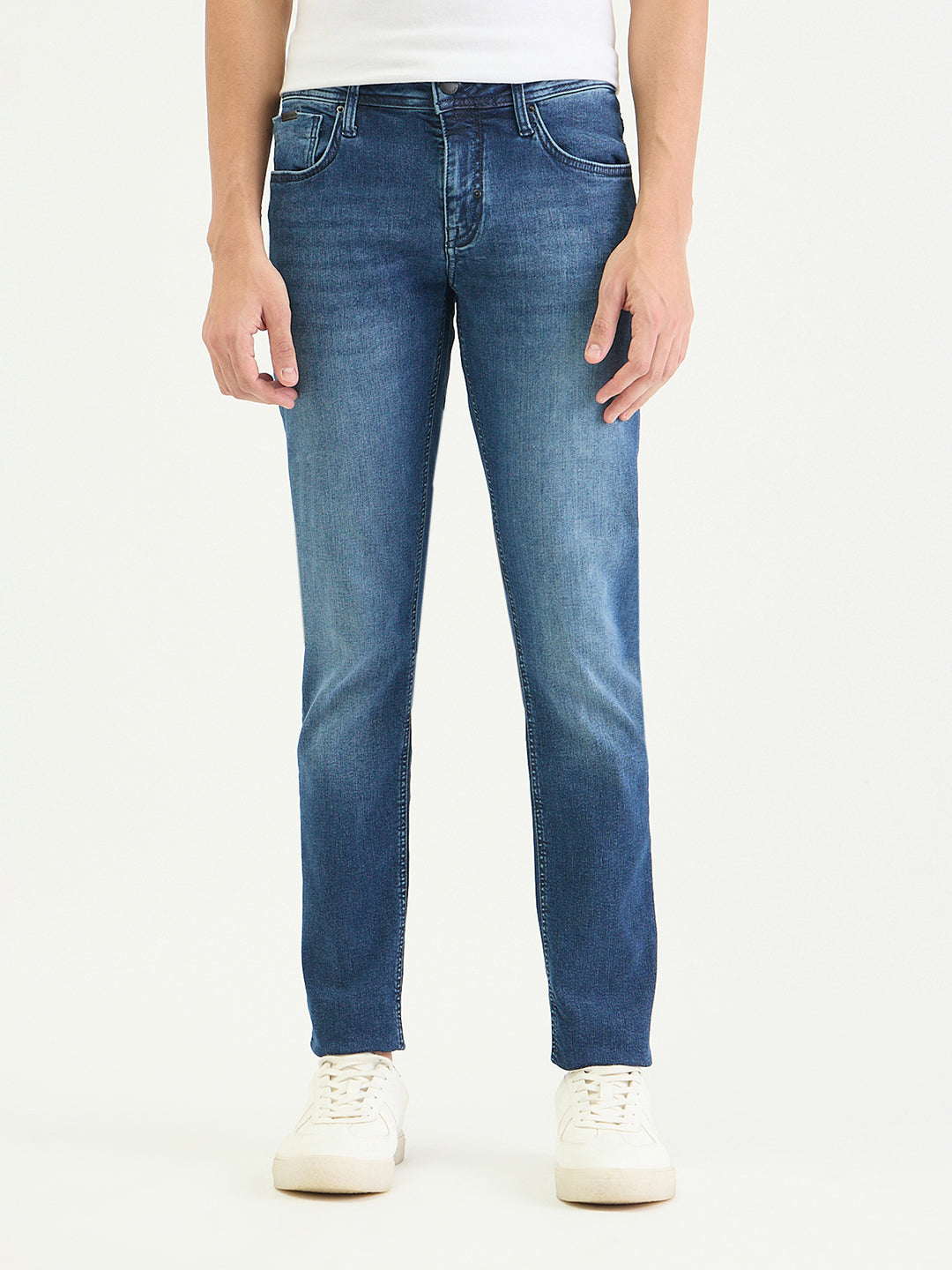 Antony Morato Men Tapered Fit Blue Solid Jeans