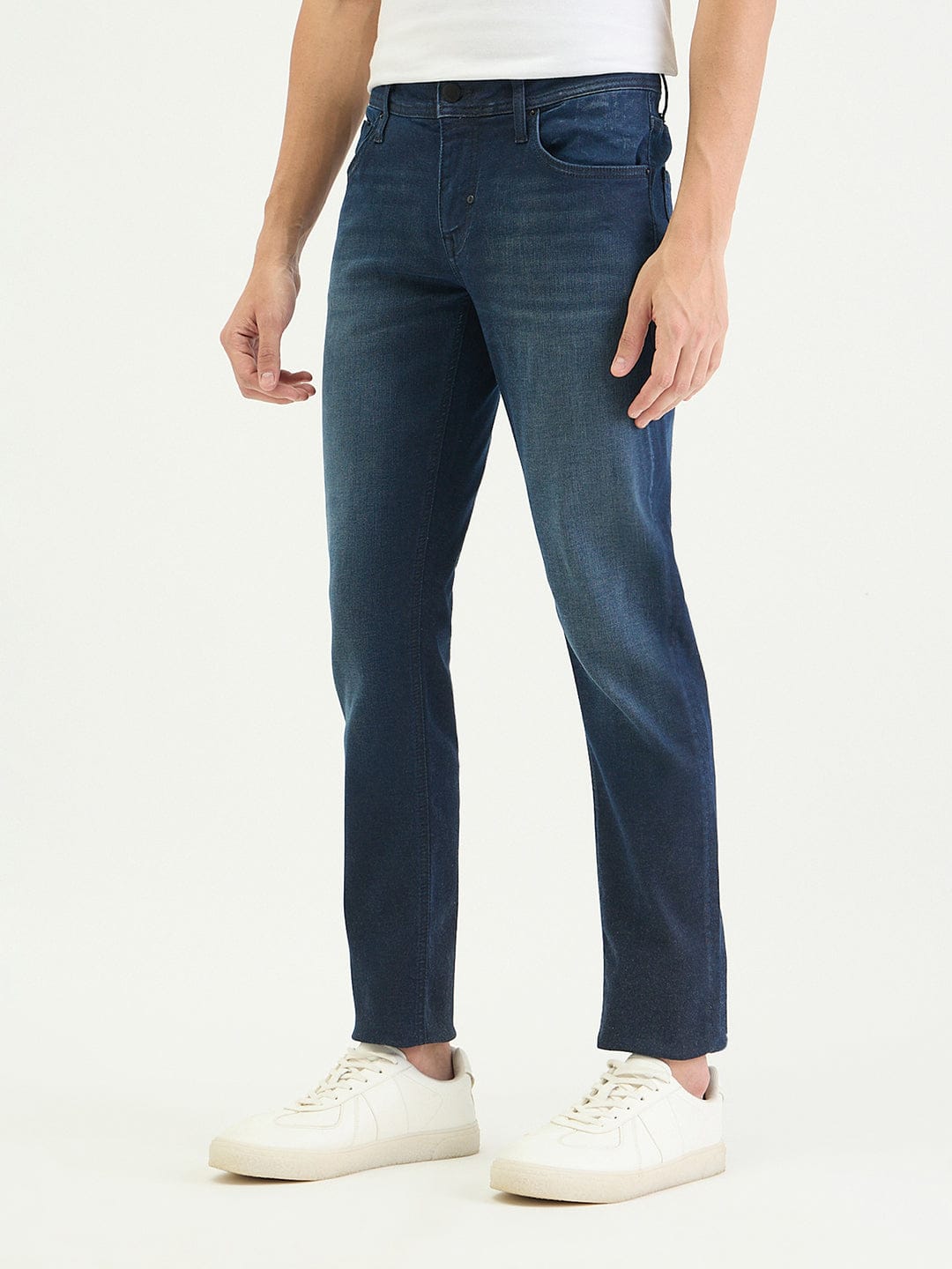 Antony Morato Men Tapered Fit Blue Solid Jeans
