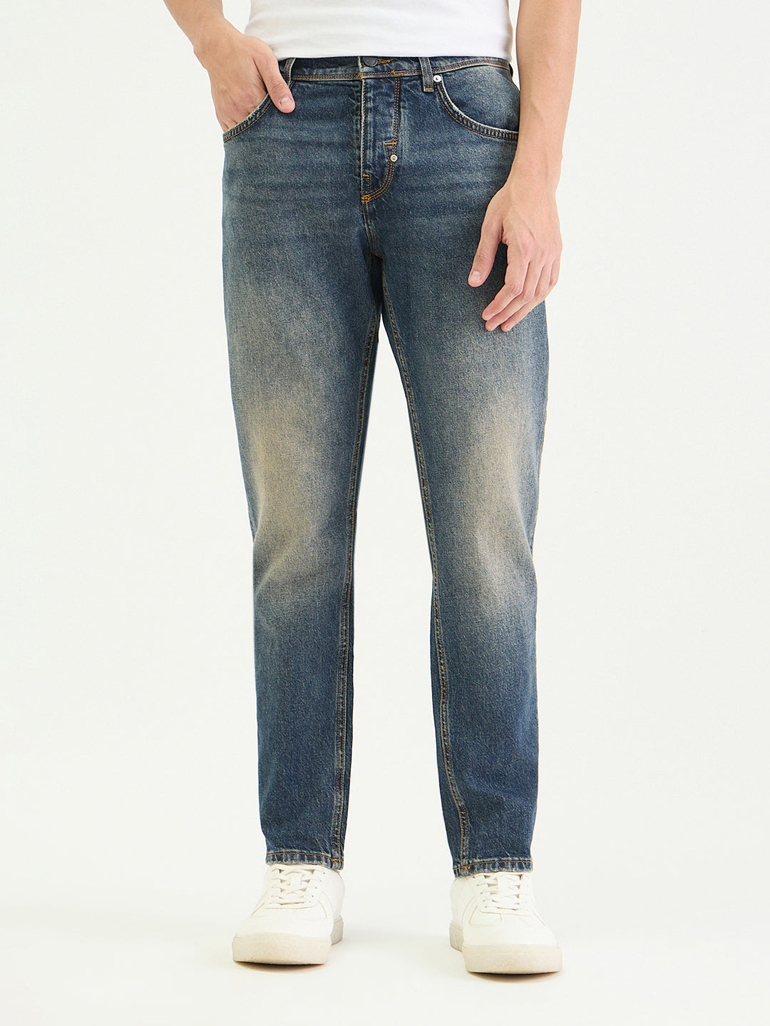 Antony Morato Men Slim Fit Blue Solid Jeans