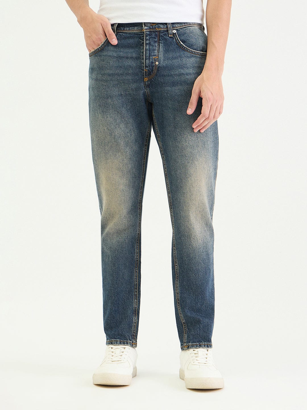 Antony Morato Men Slim Fit Blue Solid Jeans