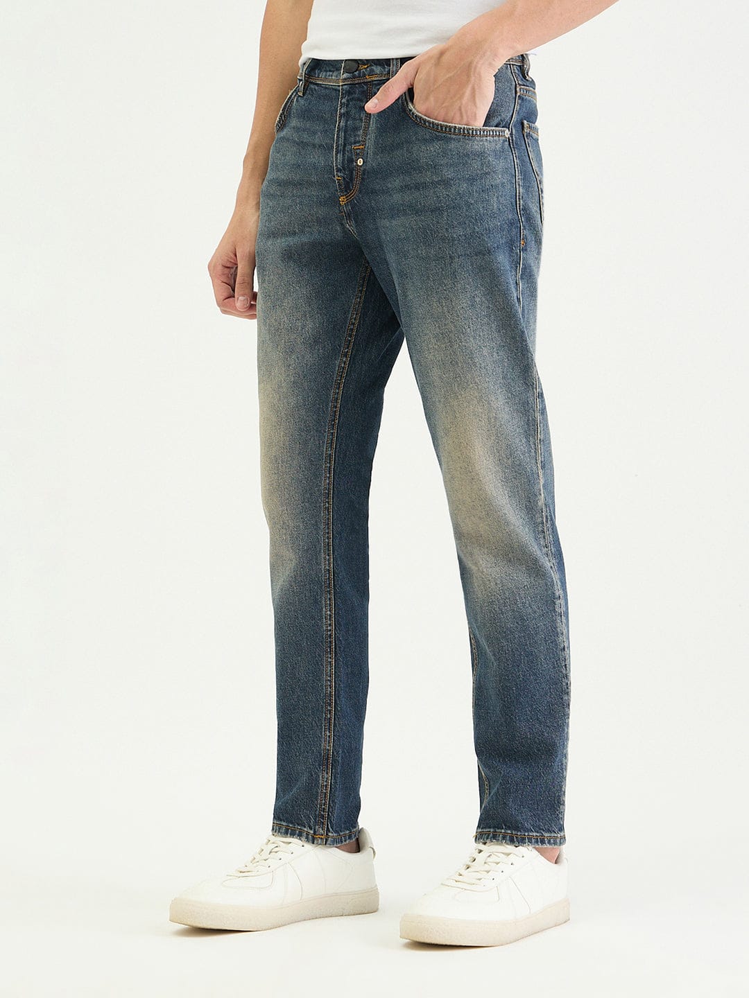 Antony Morato Men Slim Fit Blue Solid Jeans