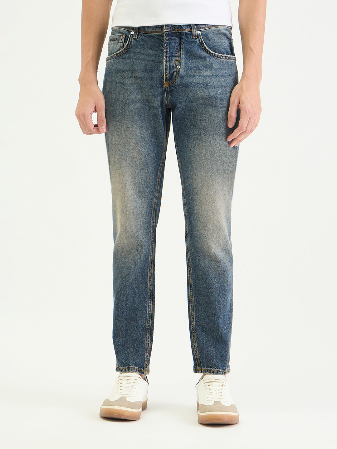 Antony Morato Men Slim Fit Blue Solid Jeans