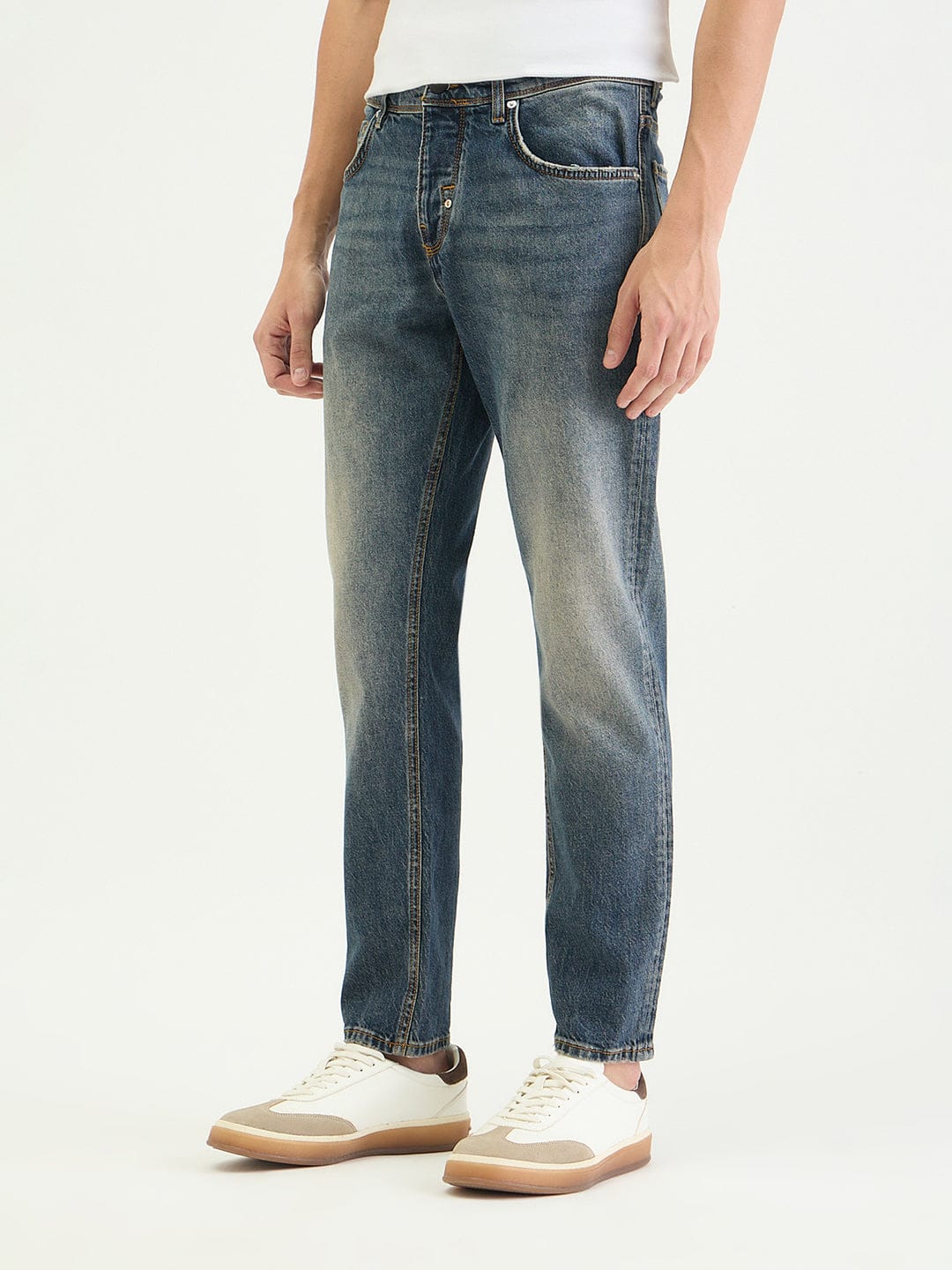 Antony Morato Men Slim Fit Blue Solid Jeans