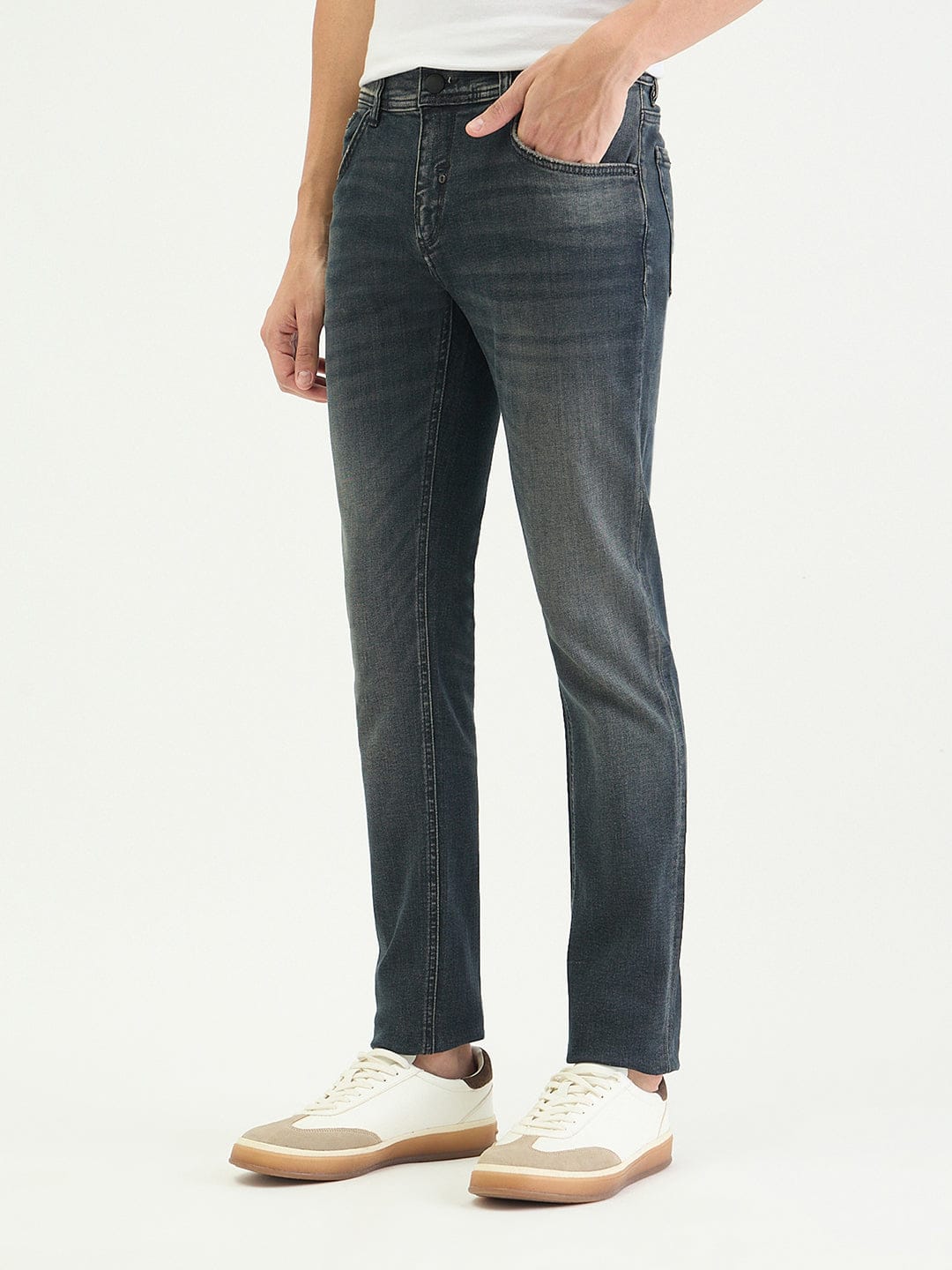 Antony Morato Men Super Skinny Fit Grey Solid Jeans