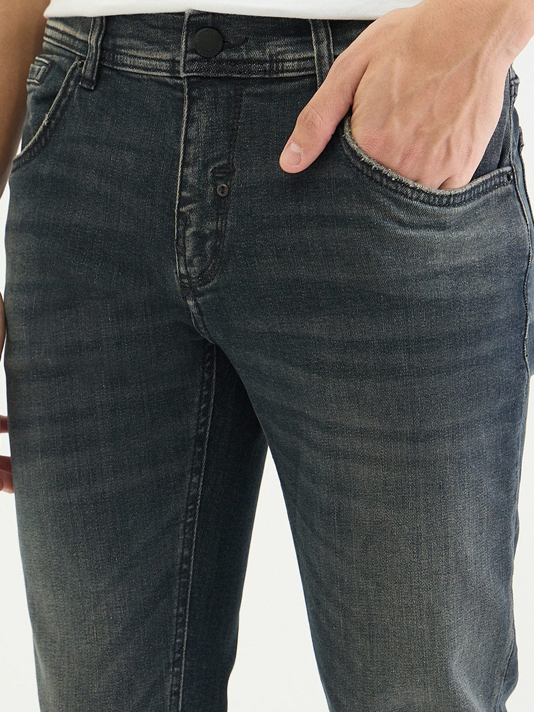 Antony Morato Men Super Skinny Fit Grey Solid Jeans