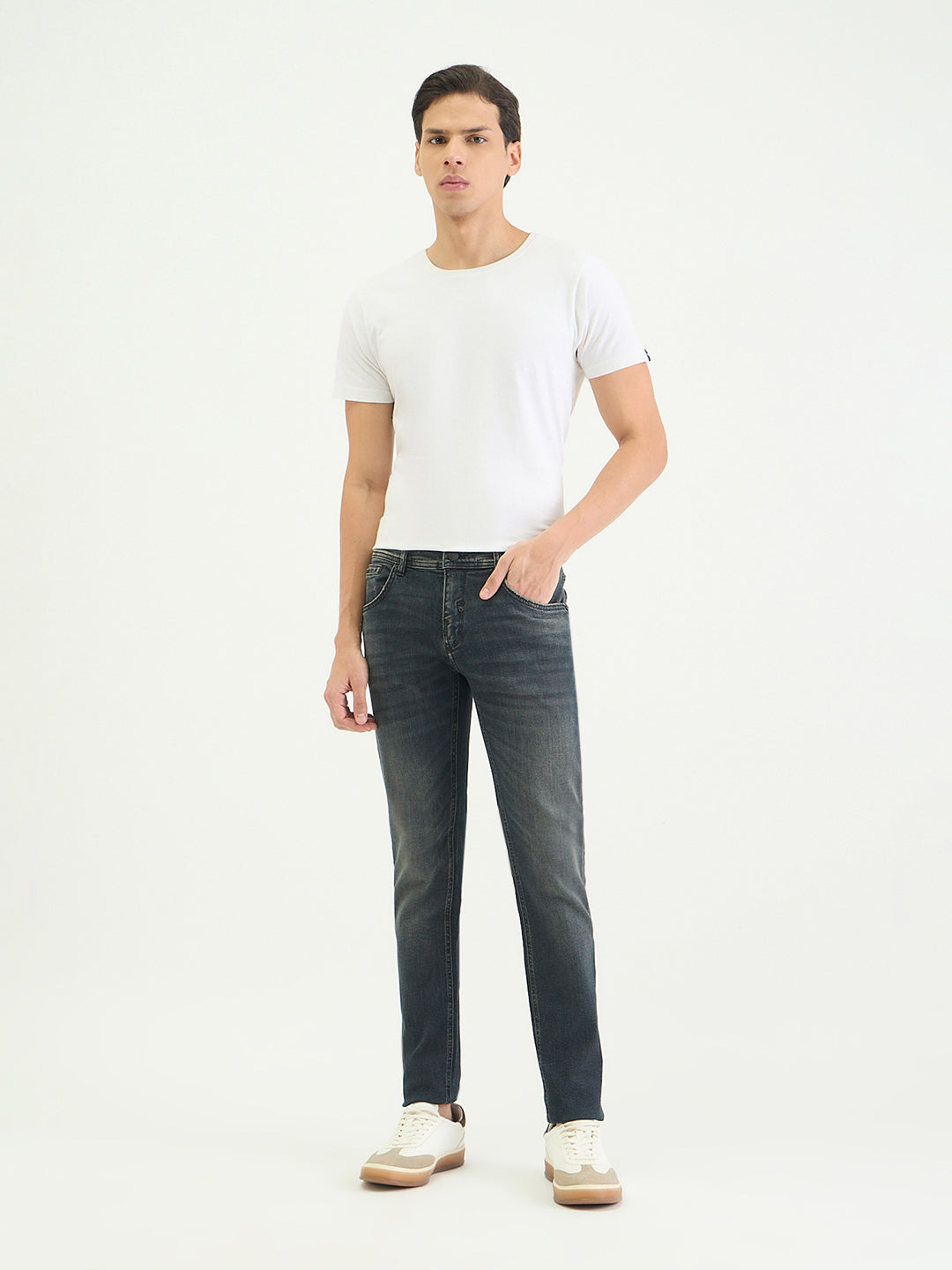 Antony Morato Men Super Skinny Fit Grey Solid Jeans