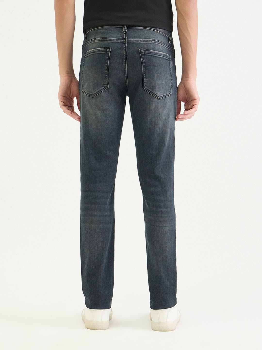 Antony Morato Men Super Skinny Fit Charcoal Grey Solid Jeans